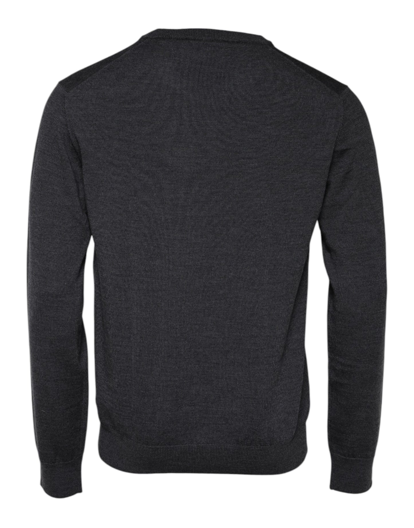 Dolce & Gabbana Grauer Wollpullover mit Logo für Herren