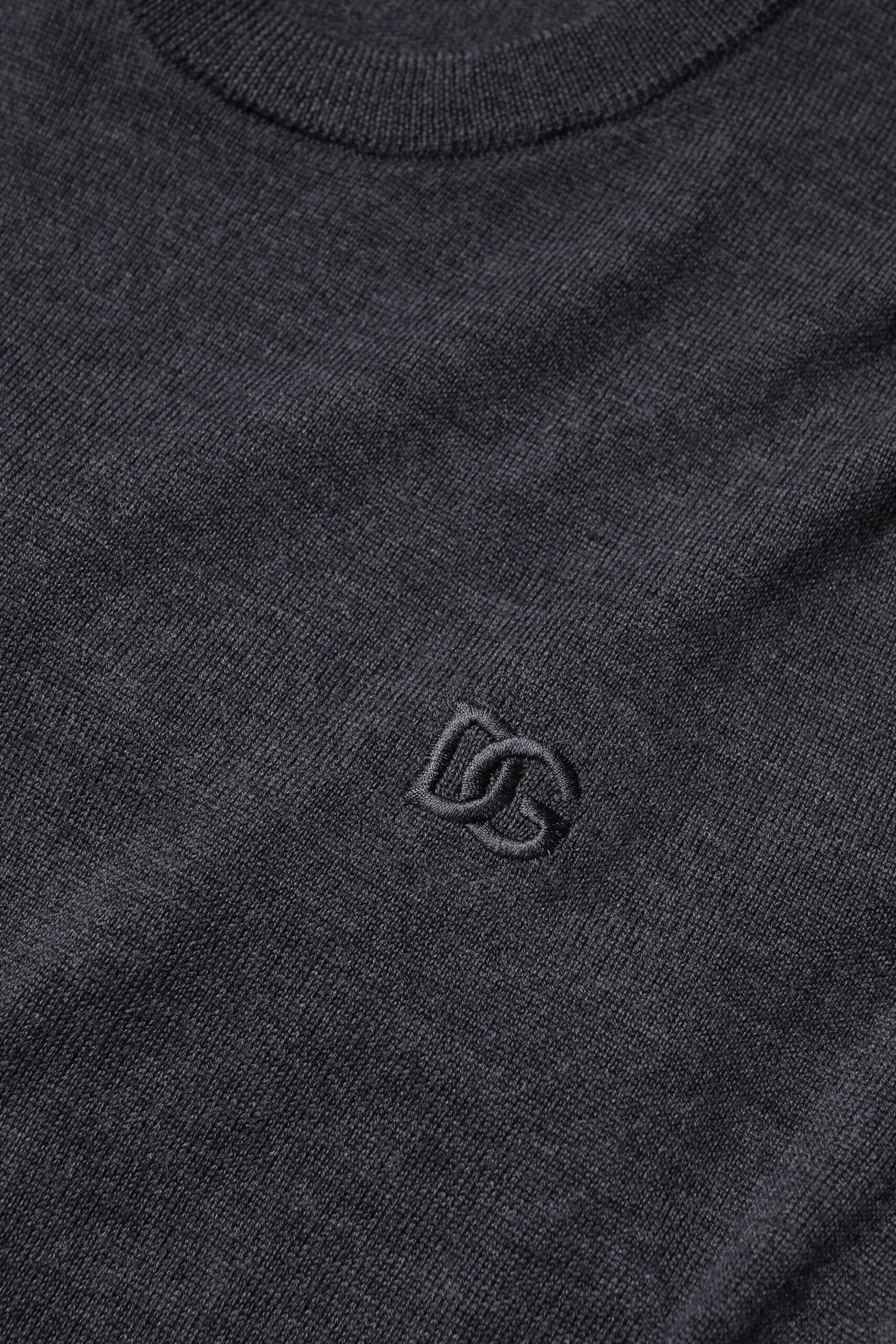 Dolce & Gabbana Grauer Wollpullover mit Logo für Herren