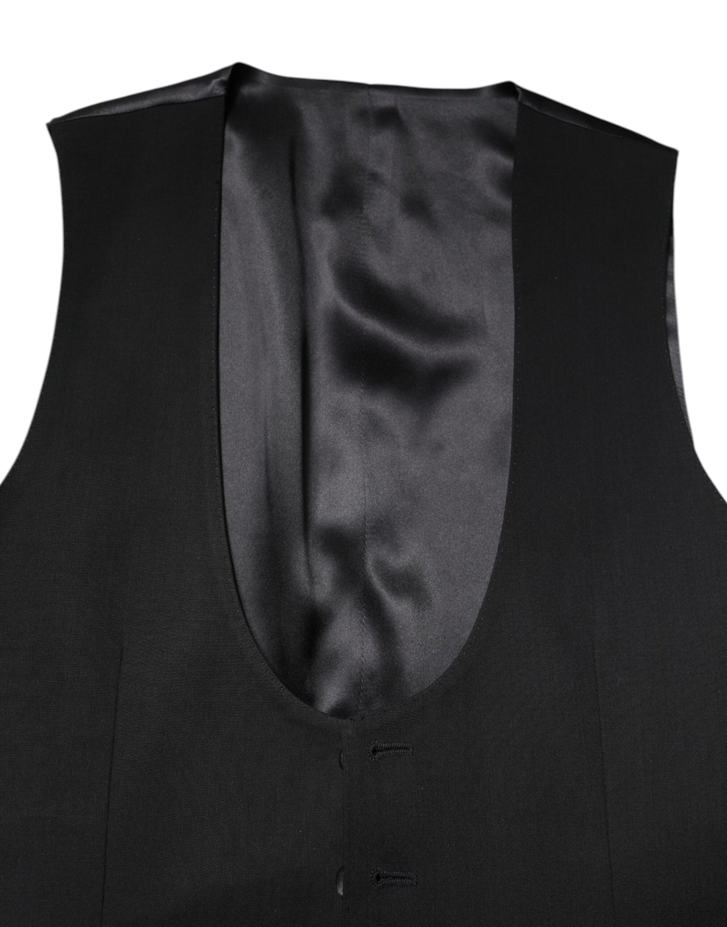 Dolce & Gabbana Schwarze Wollweste, formelle Weste