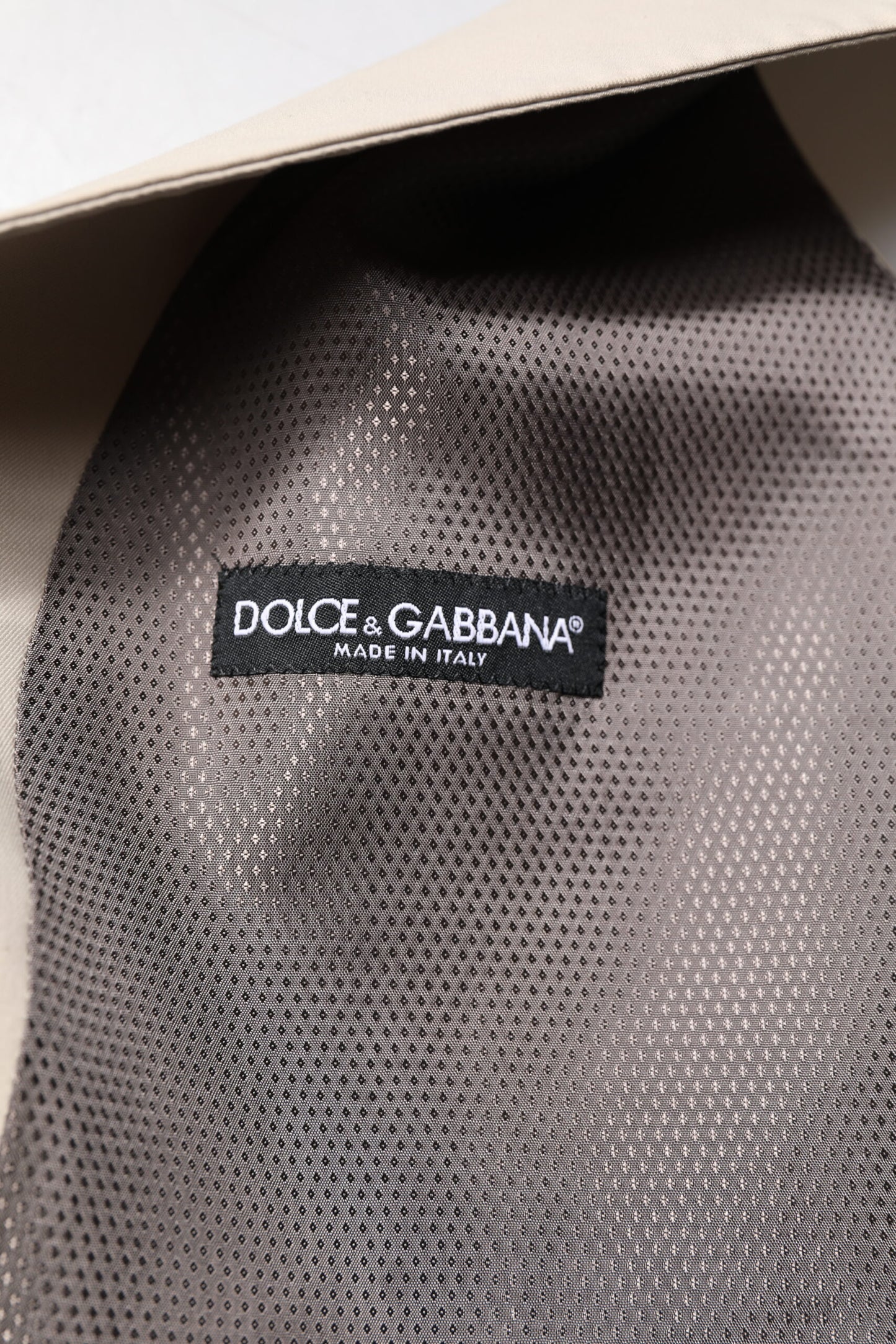 Dolce & Gabbana Beige Grau Kleid Männer Formale Weste Weste