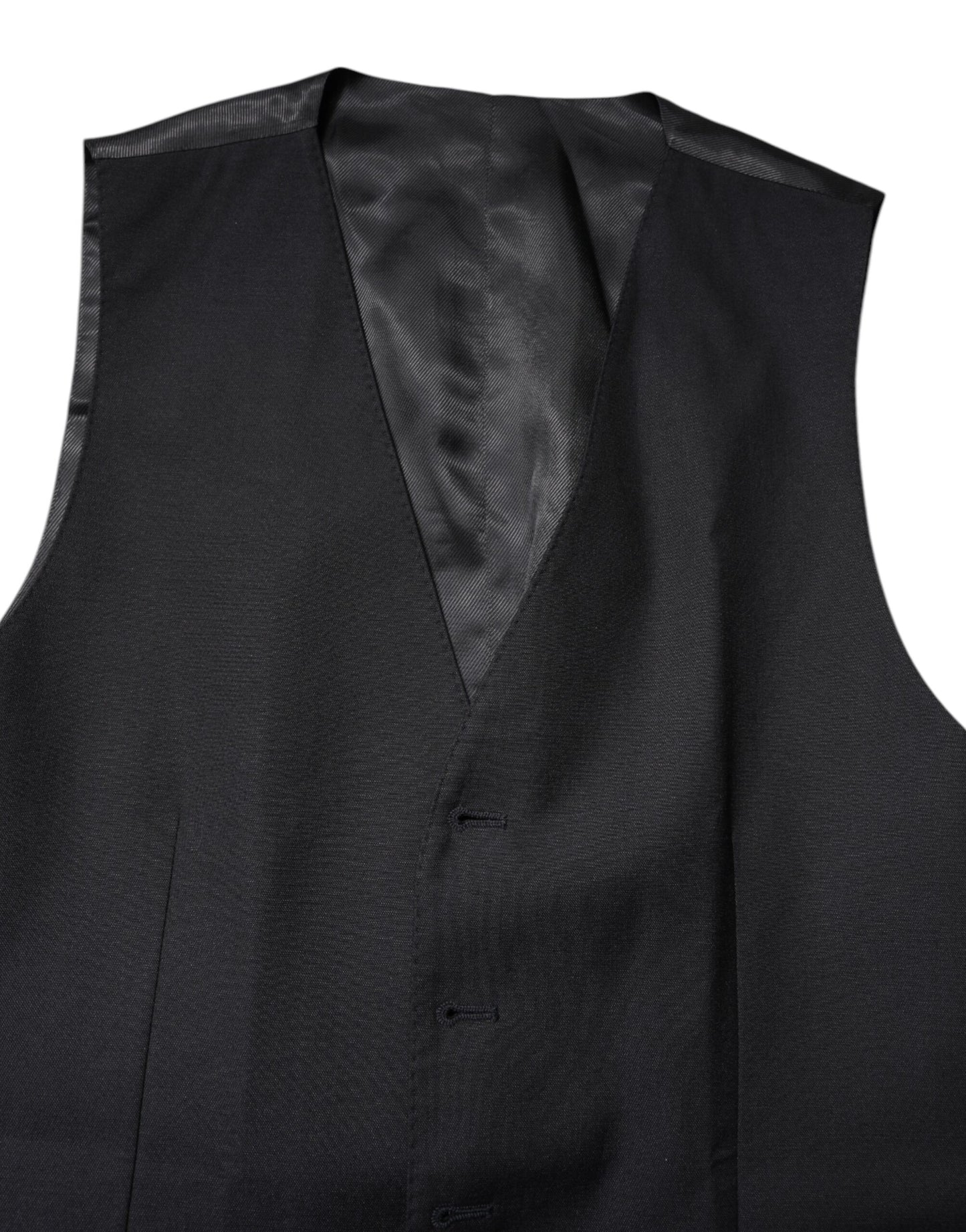 Dolce & Gabbana Schwarze Wollweste, formelle Weste