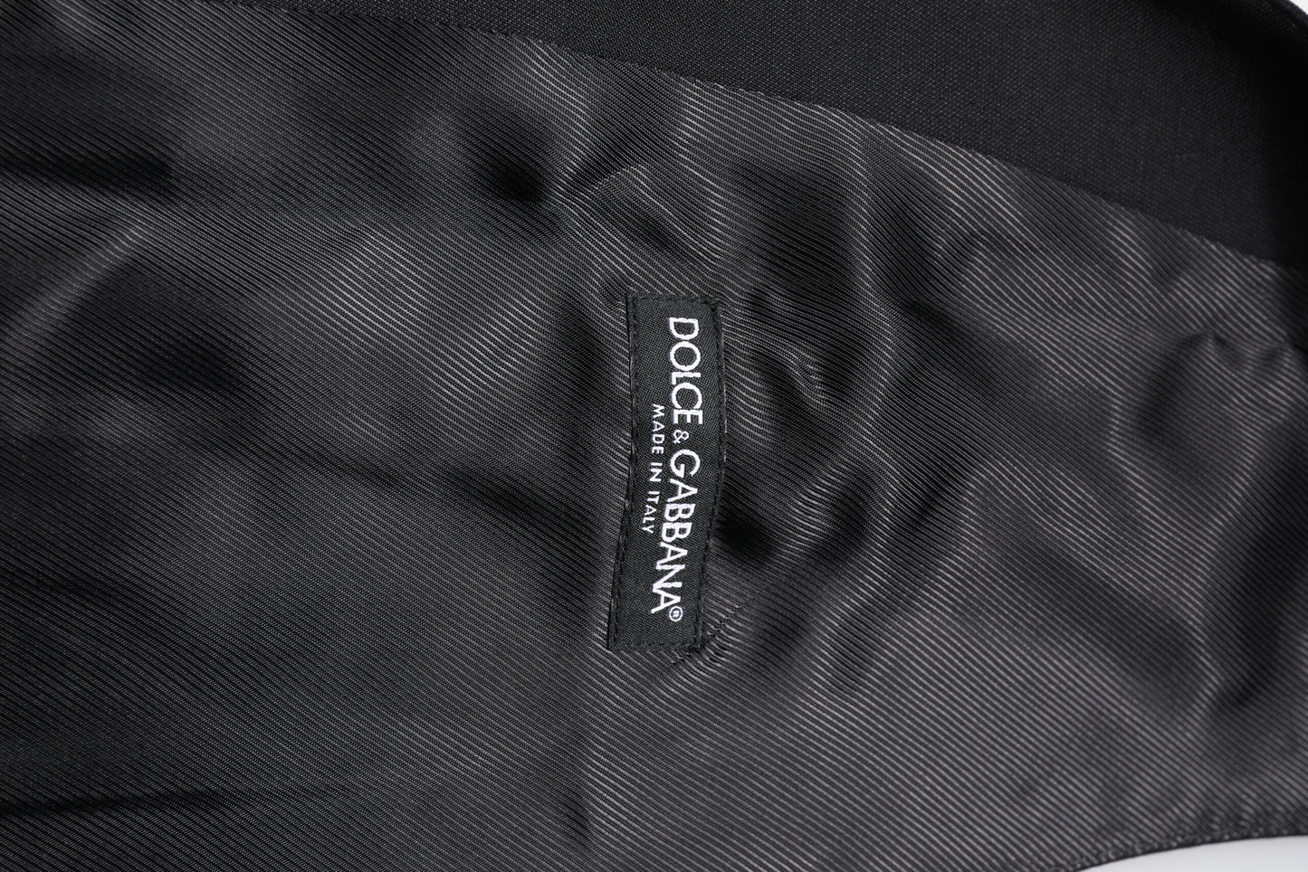 Dolce & Gabbana Schwarze Wollweste, formelle Weste