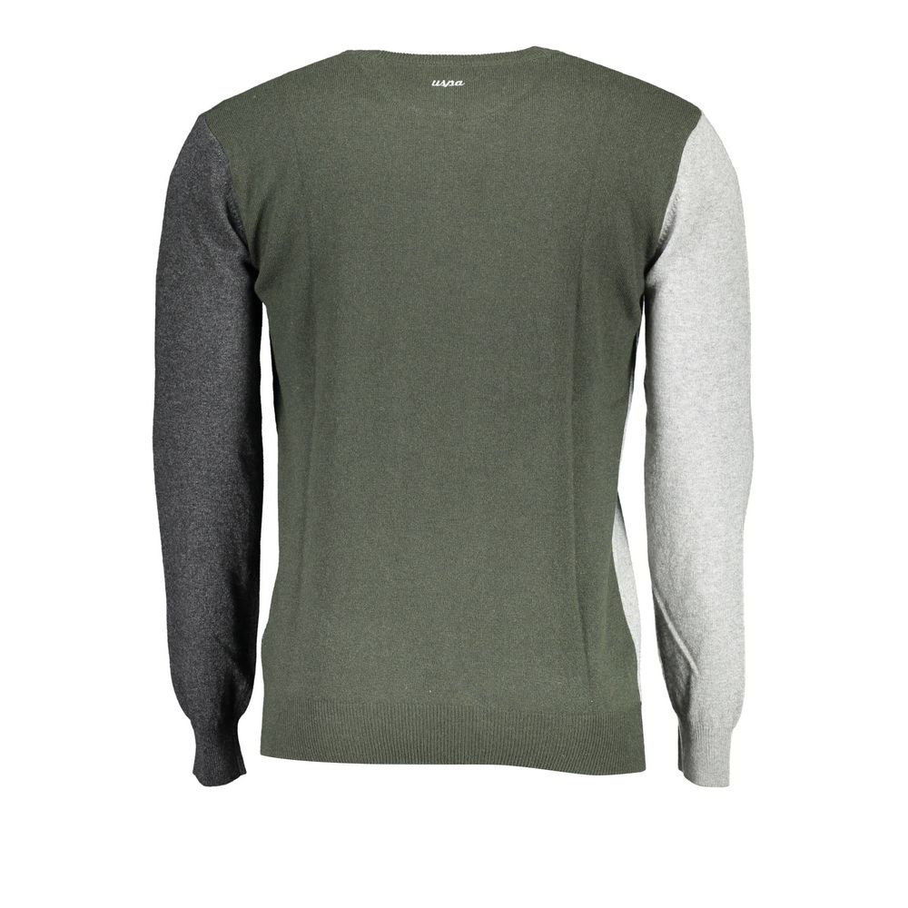 US POLO ASSN. Grauer Wollpullover für Herren