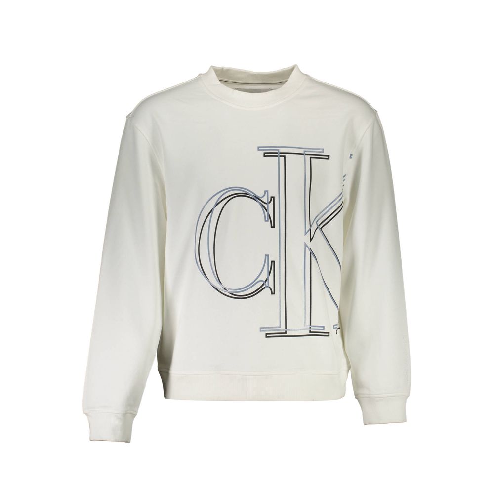 Calvin Klein Weißer Baumwollpullover für Herren