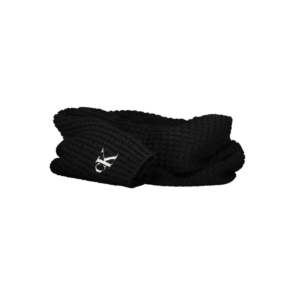 Calvin Klein Damen-Schal-Set, schwarz, Alpaka