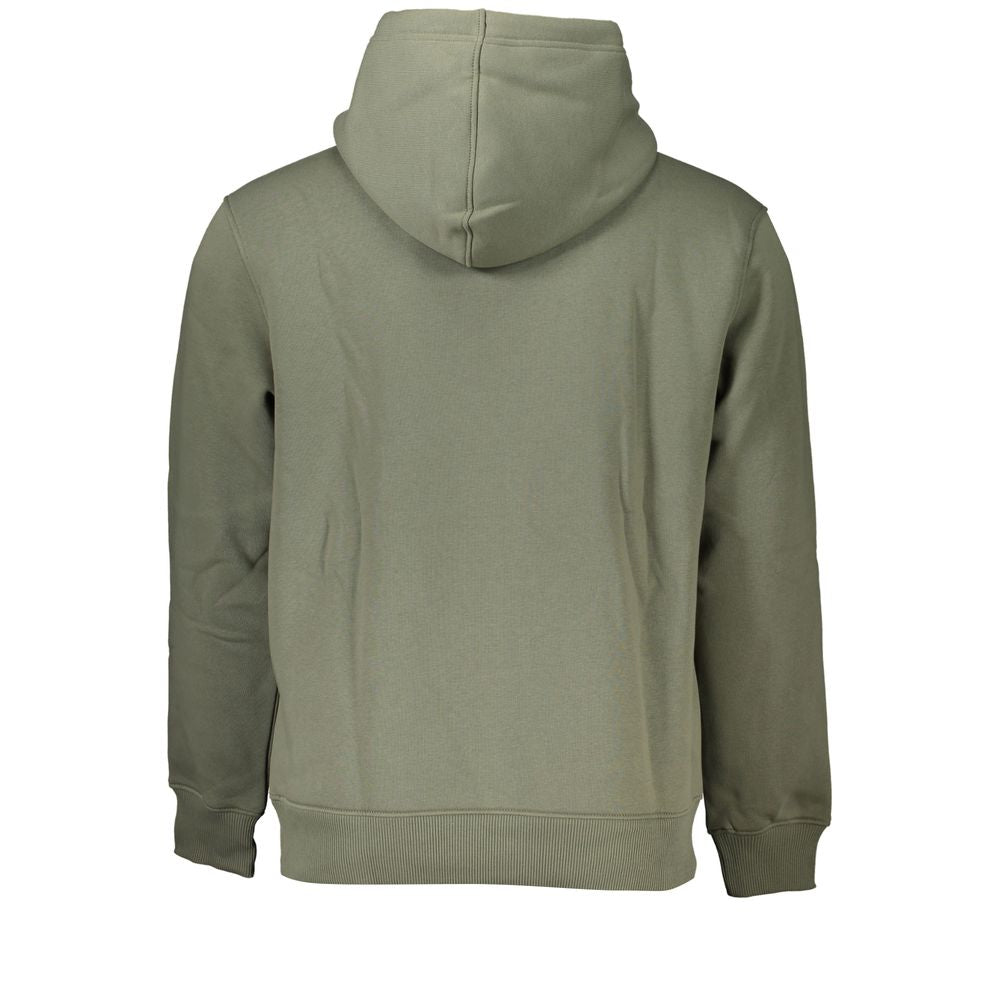 Calvin Klein – Schickes grünes Fleece-Kapuzensweatshirt