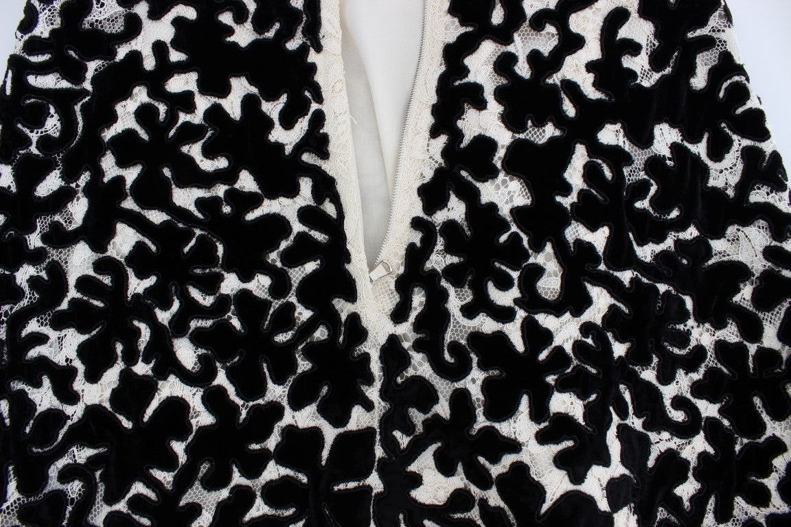 Dolce & Gabbana Ricamo Langes Ball-Maxikleid mit floraler Spitze