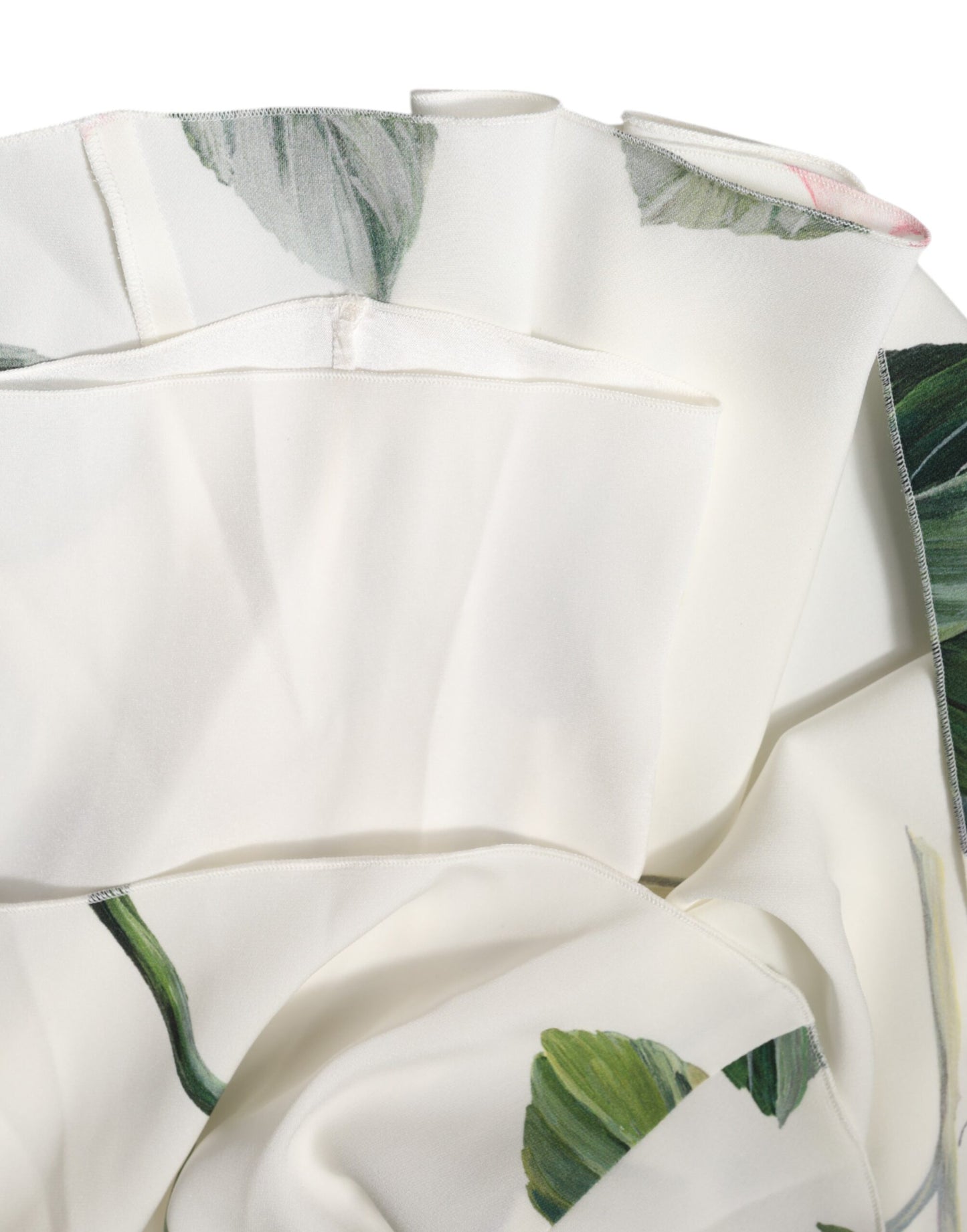 Dolce & Gabbana – Weißes, geblümtes One-Shoulder-Etui-Midikleid