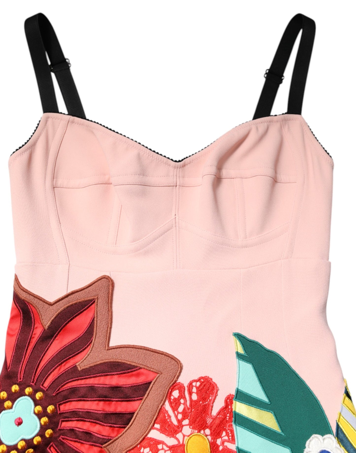 Dolce & Gabbana, Minikleid mit Spaghettiträgern und Blumenmuster in Rosa