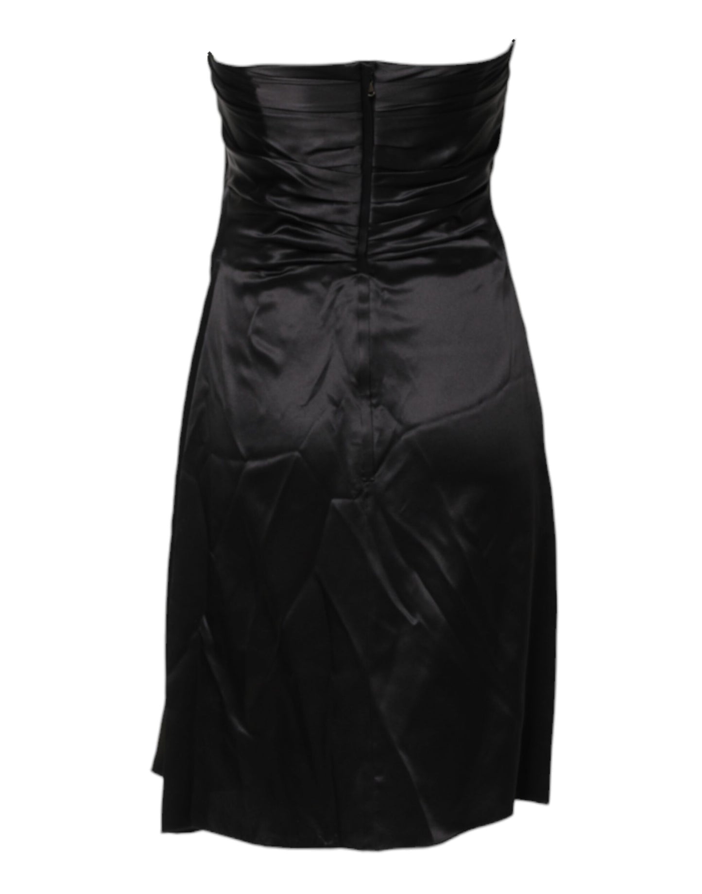 Dolce & Gabbana Schwarzes trägerloses Etui-Minikleid in A-Linie