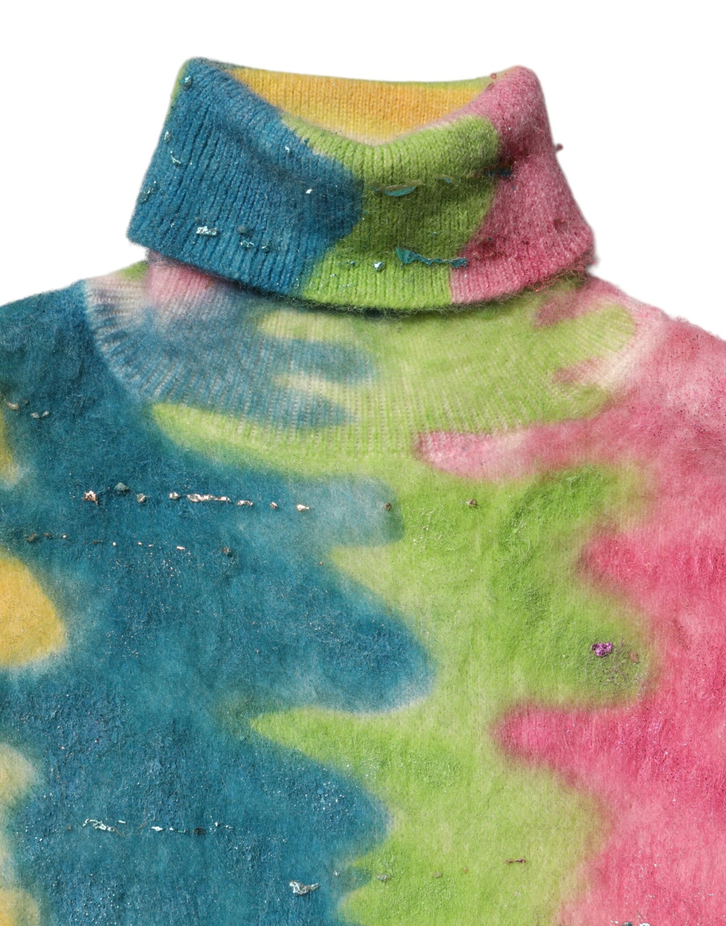 Dolce & Gabbana Mehrfarbiger Rollkragenpullover aus Mohair