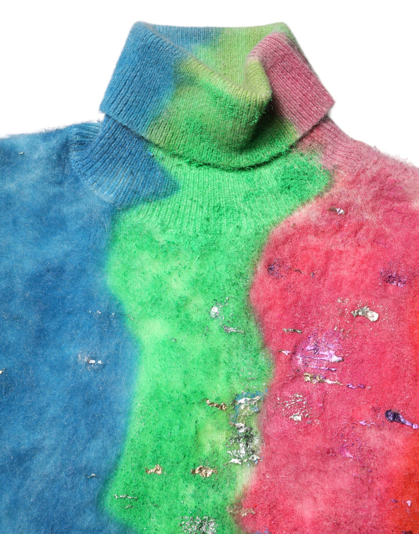 Dolce & Gabbana Mehrfarbiger Rollkragenpullover aus Mohair