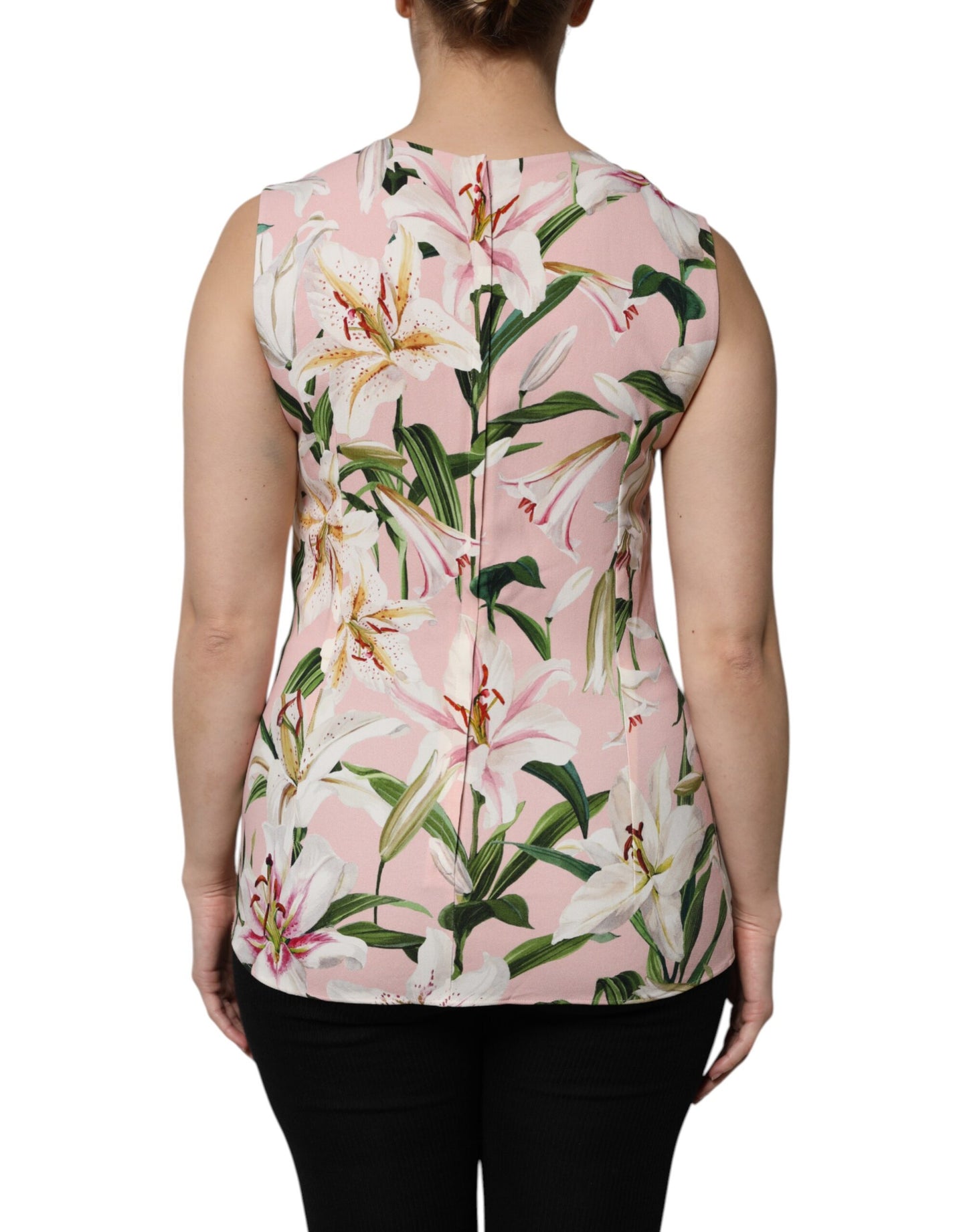 Dolce & Gabbana Tanktop mit Rundhalsausschnitt und mehrfarbigem Blumendruck