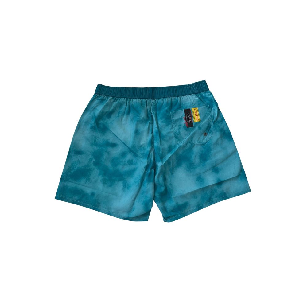 Iceberg Light Blue Polyester Men Swim Shorts