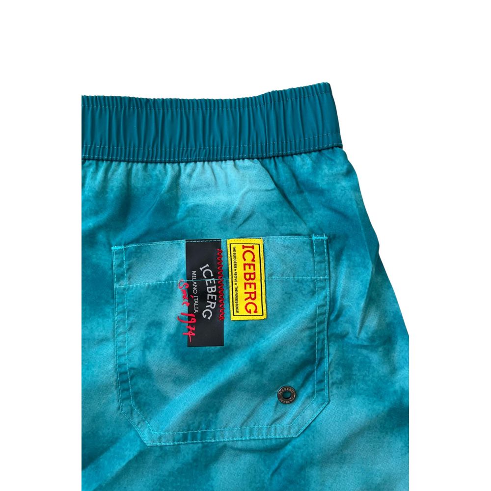 Iceberg Light Blue Polyester Men Swim Shorts