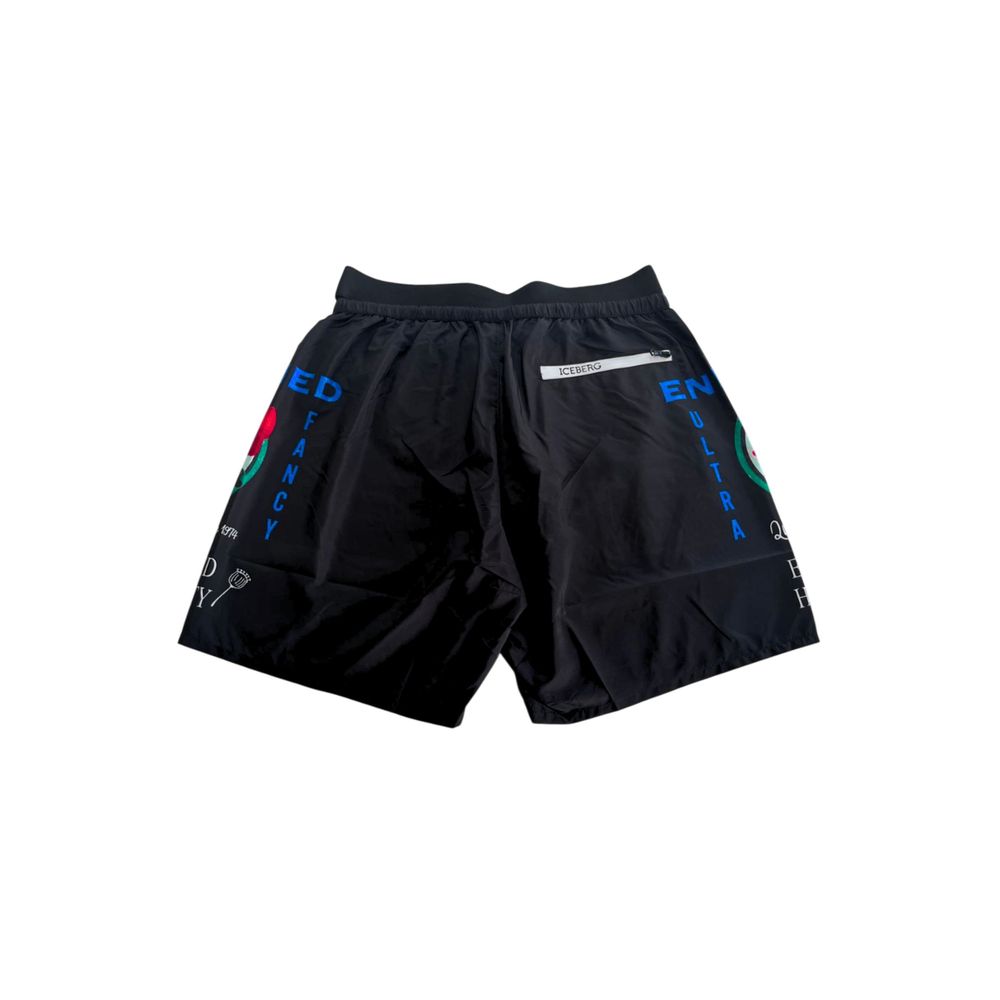 Iceberg Black Polyester Men's Swim Shorts