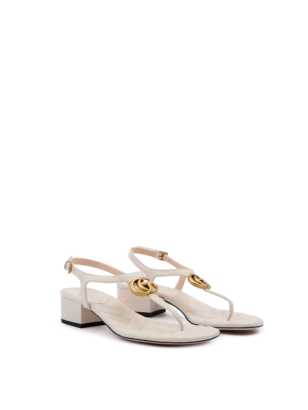 Gucci Mystic Weiße Nappaledersandalen „Charlotte“