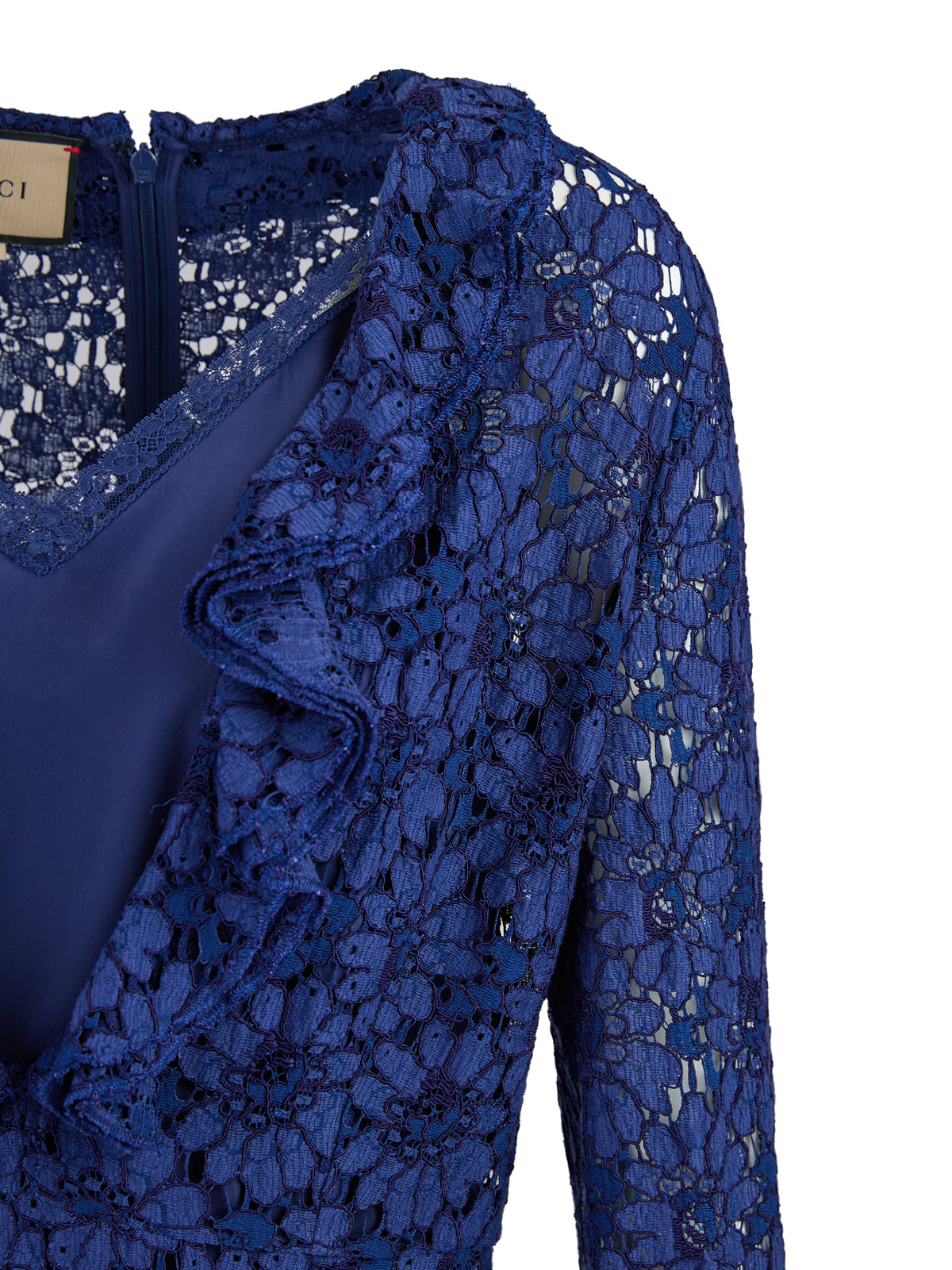 Mittellanges Kleid aus Viskose und Baumwolle von Gucci Blu