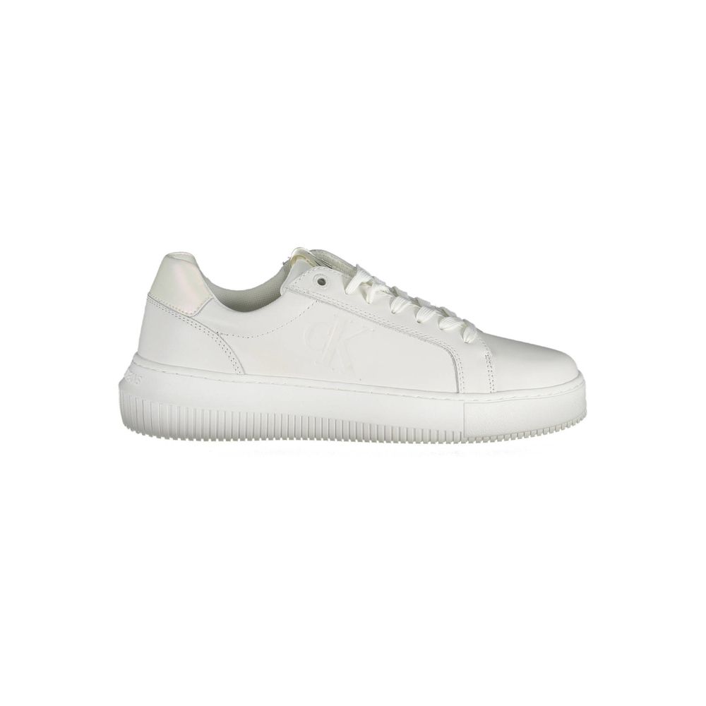 Calvin Klein Damen Sneaker aus weißem Leder