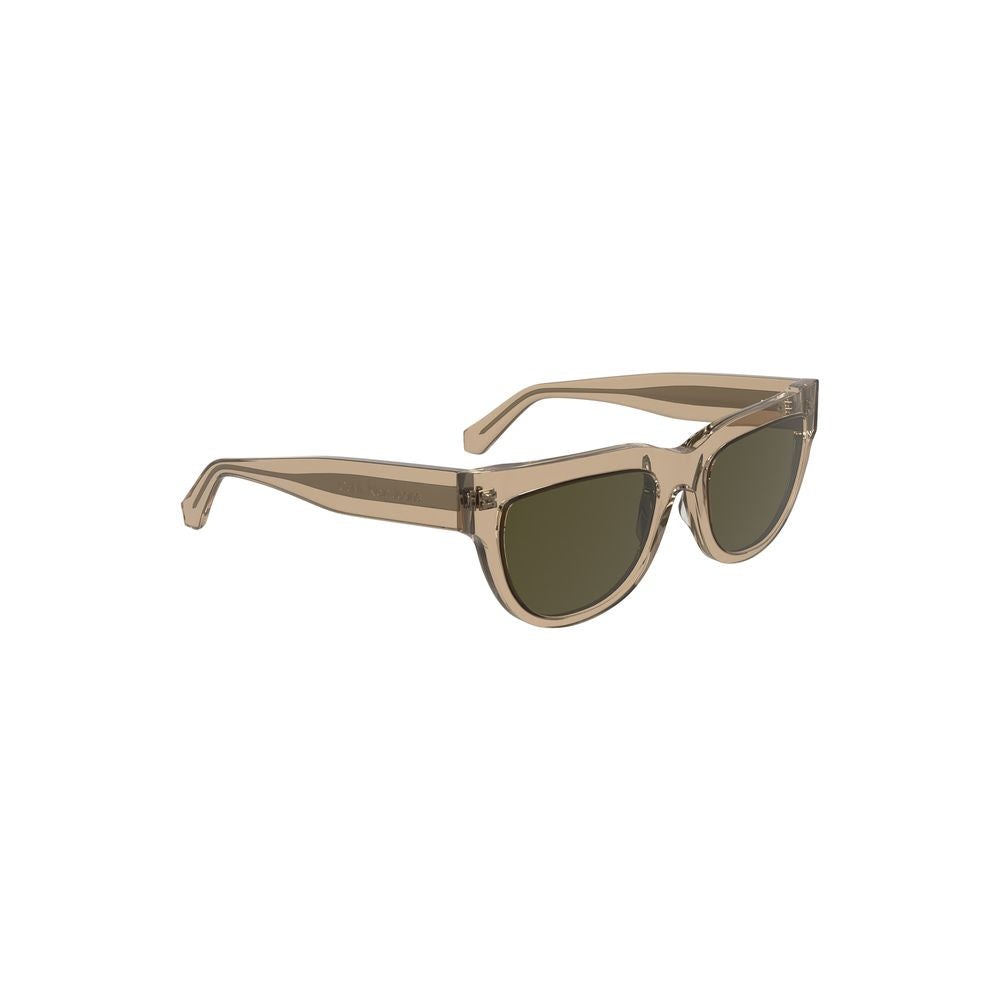 Calvin Klein – Braune Acetat-Sonnenbrille für Damen