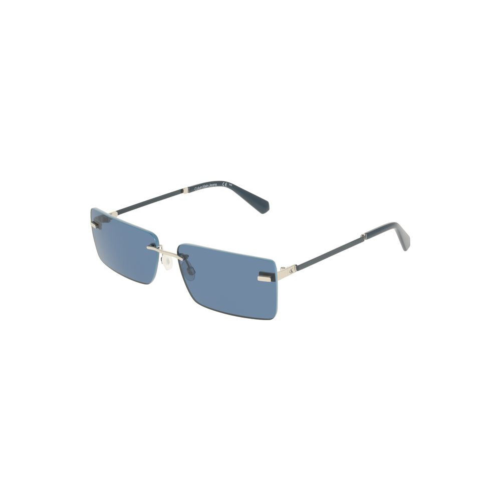 Calvin Klein Damen-Sonnenbrille aus Metall, Blau