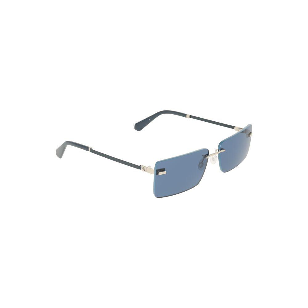 Calvin Klein Damen-Sonnenbrille aus Metall, Blau