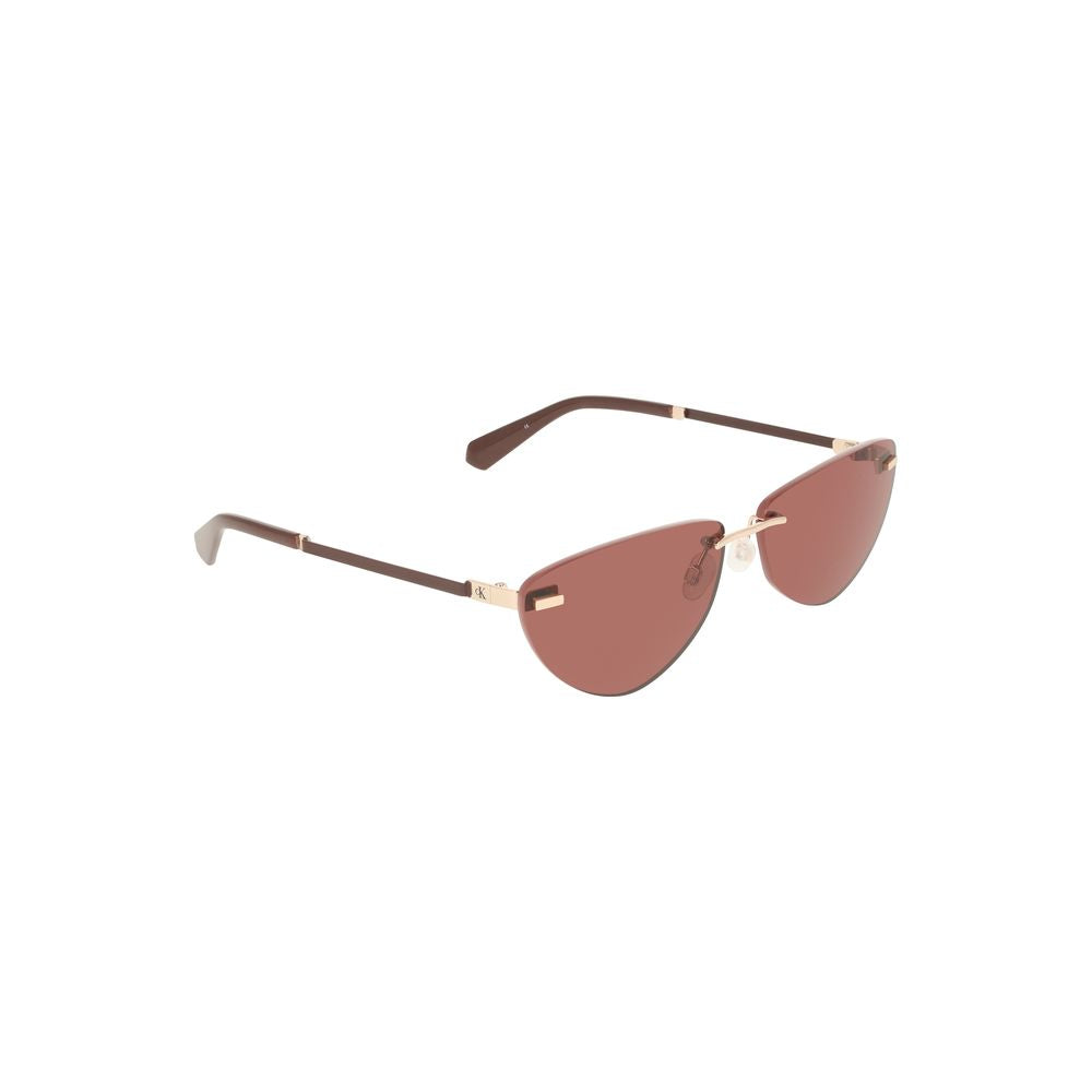 Calvin Klein Damen-Sonnenbrille aus rosa Metall
