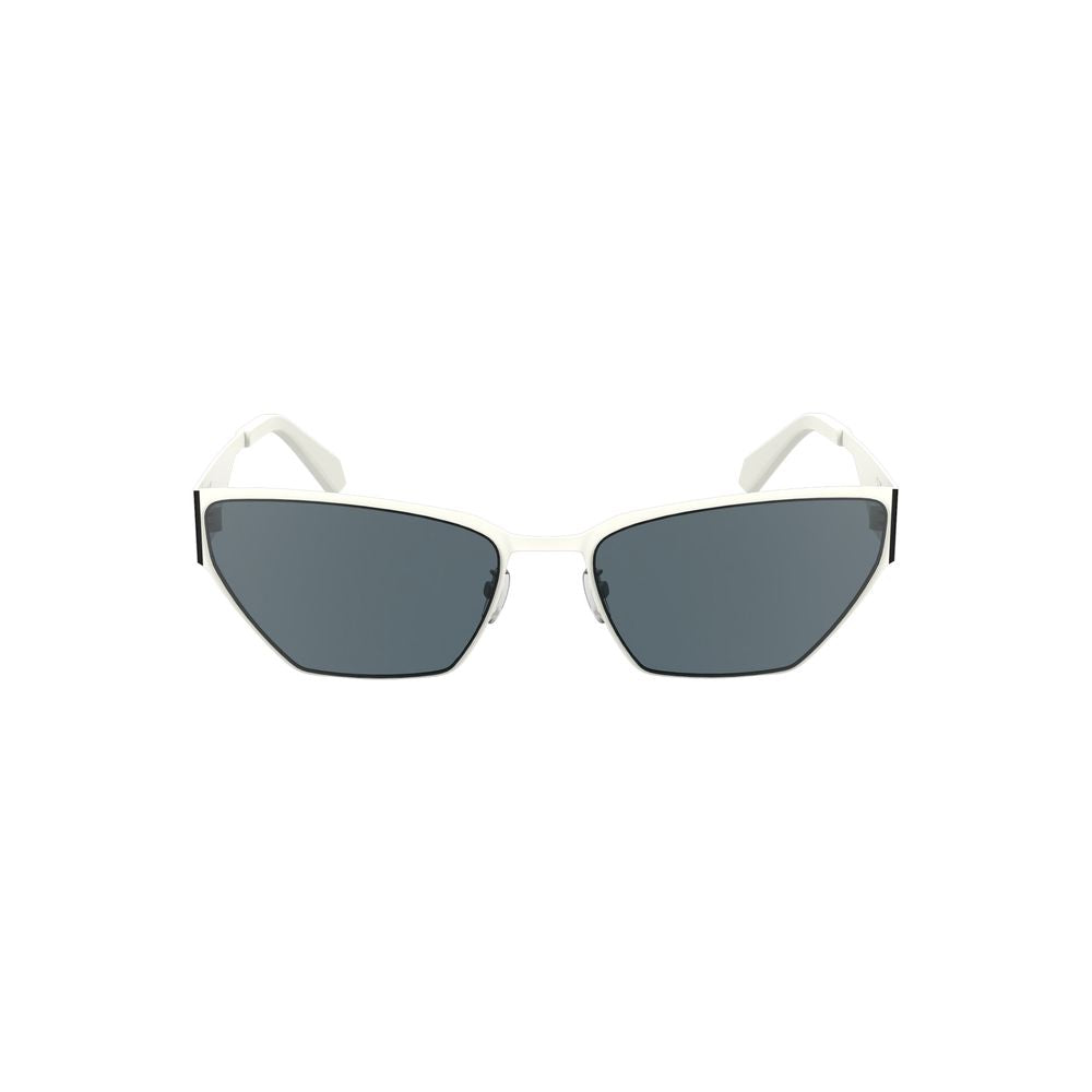 Calvin Klein Damen Sonnenbrille, Weißmetallic