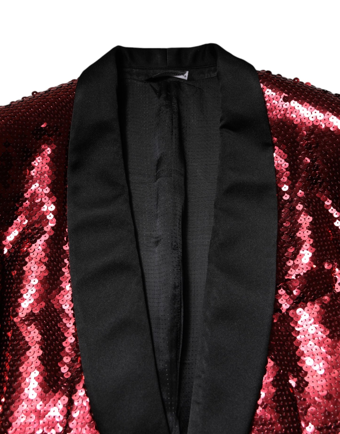 Dolce & Gabbana – Rote SICILIA – Blazerjacke mit Paillettenverzierung