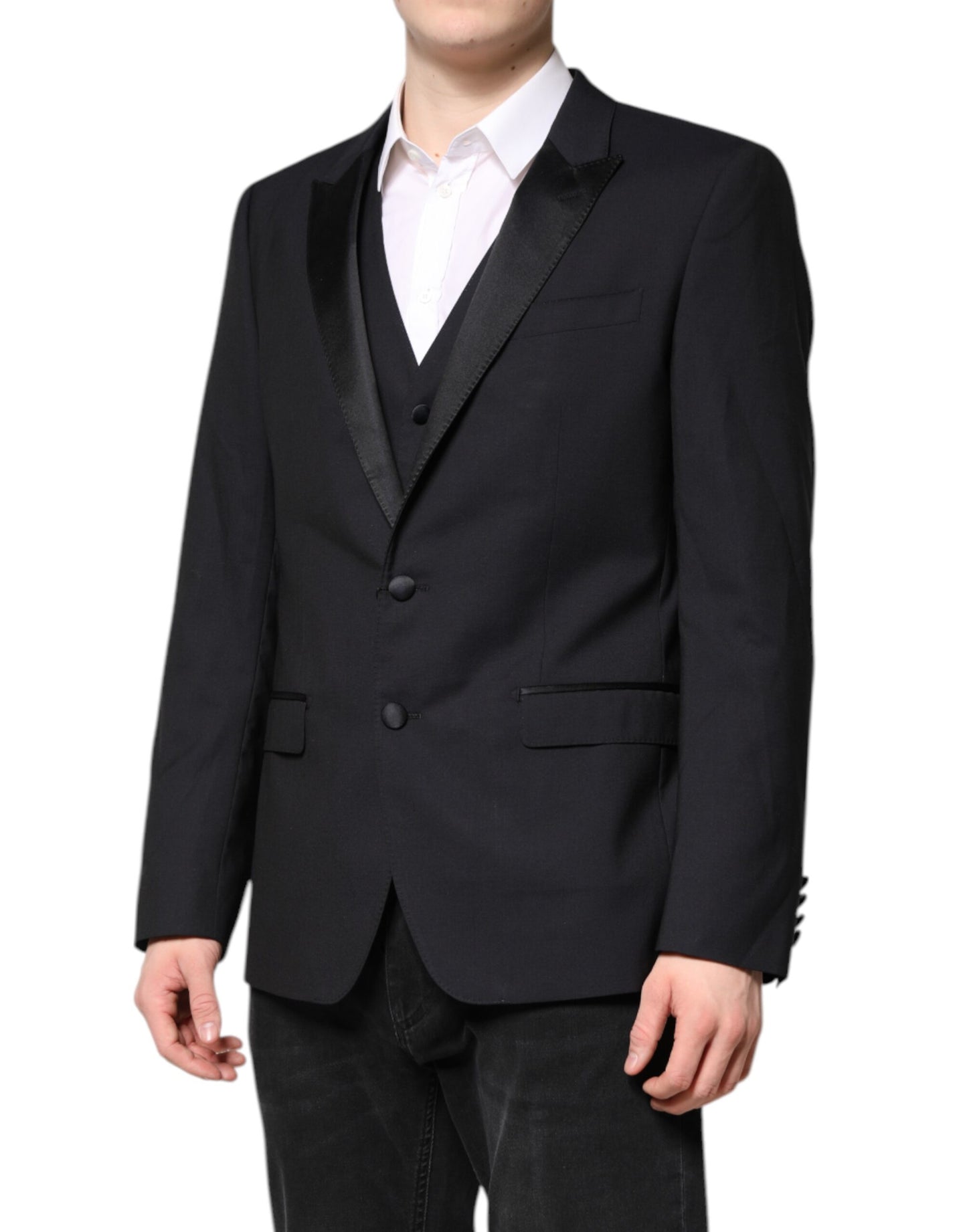 Dolce & Gabbana – Dunkelblauer MARTINI-Wollanzug, 2-teilige Jacke