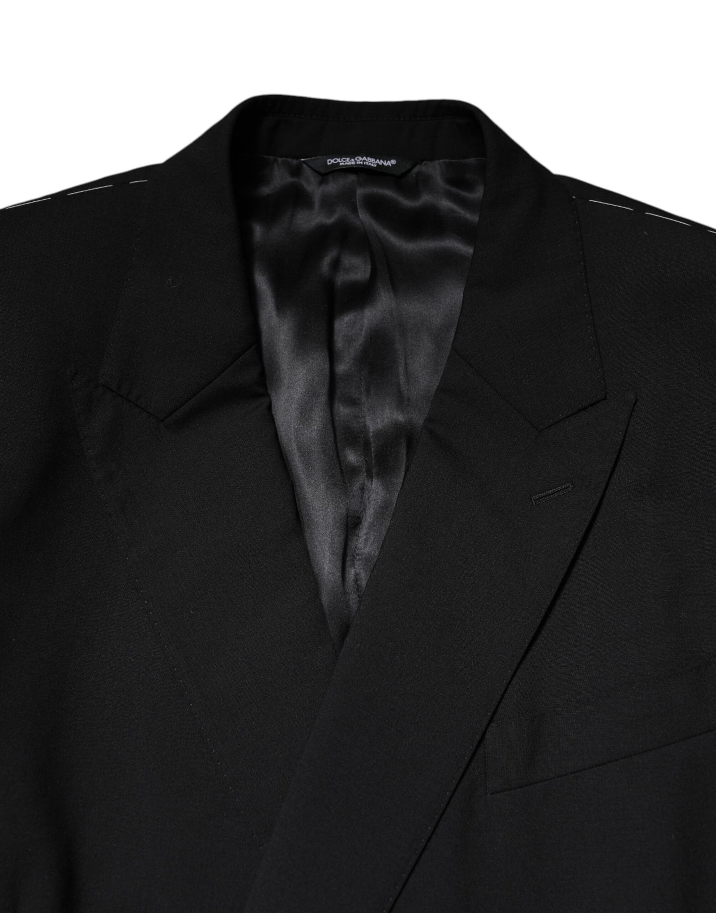 Dolce & Gabbana Schwarze MARTINI Zweireihige Anzugjacke