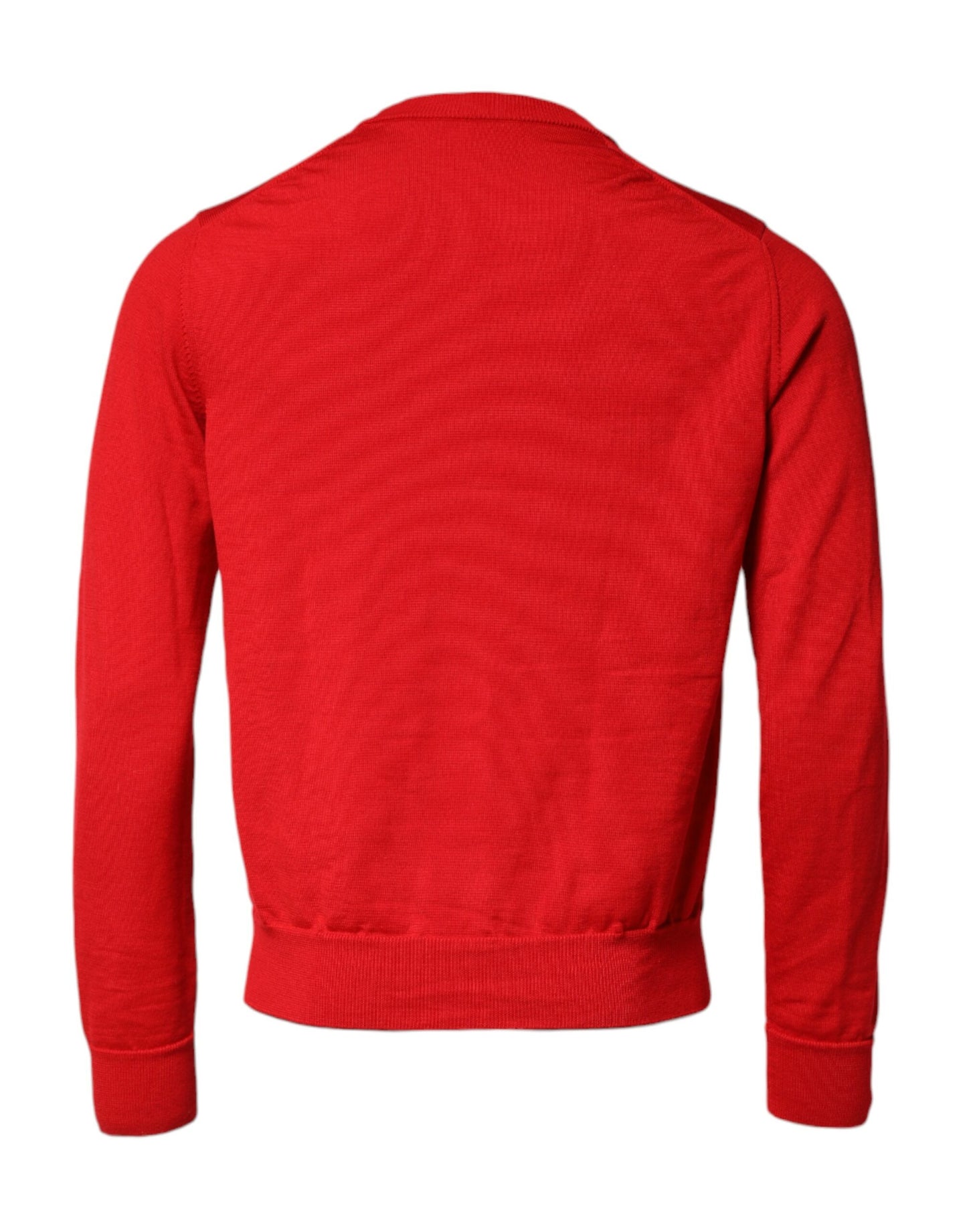 Dolce & Gabbana Herrenpullover mit Rundhalsausschnitt und rotem Augendruck