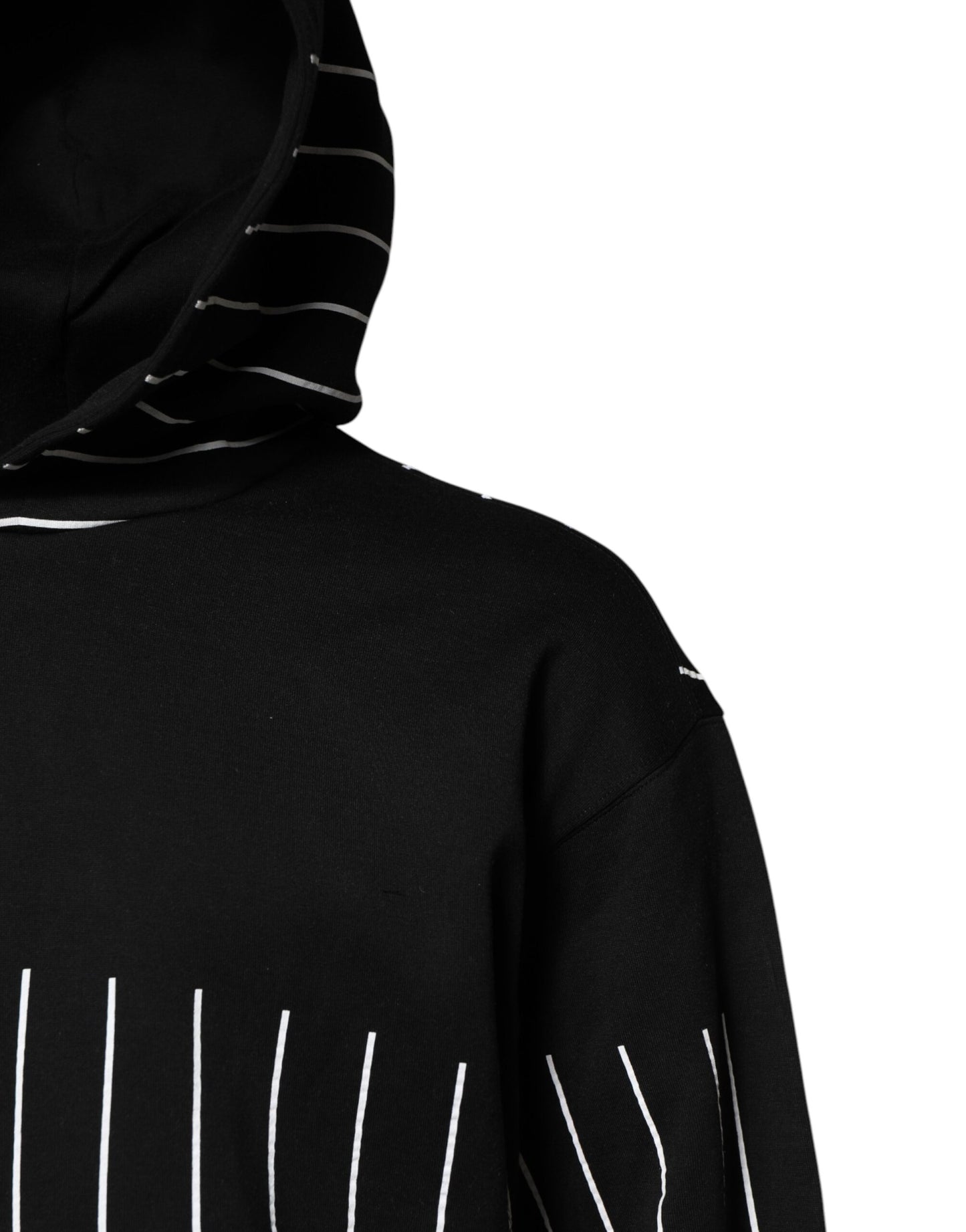 Dolce & Gabbana – Kapuzenpullover mit schwarzen und weißen Streifen