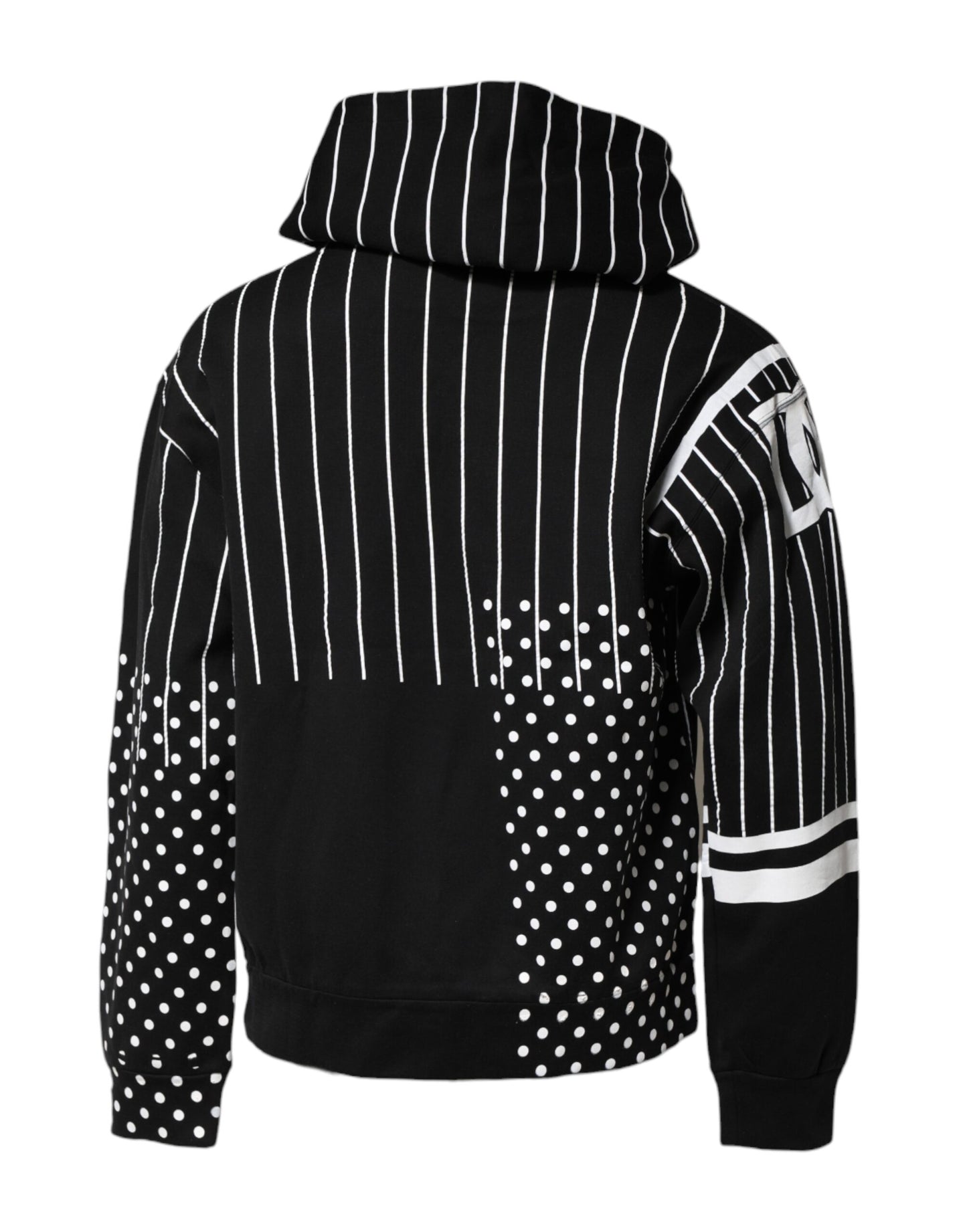 Dolce & Gabbana – Kapuzenpullover mit schwarzen und weißen Streifen