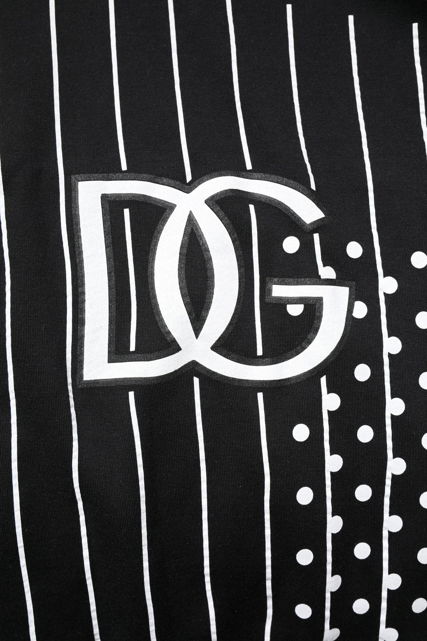Dolce & Gabbana – Kapuzenpullover mit schwarzen und weißen Streifen