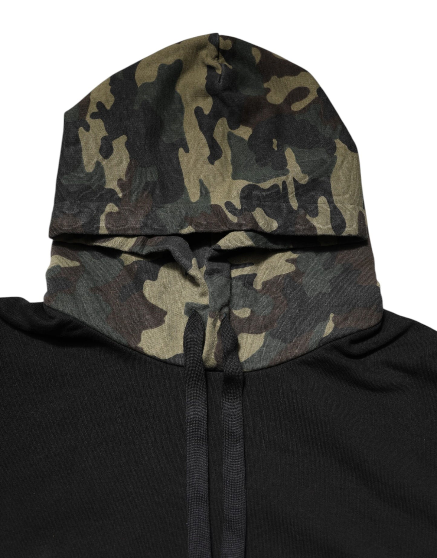 Dolce & Gabbana Schwarzer Camouflage-Kapuzenpullover