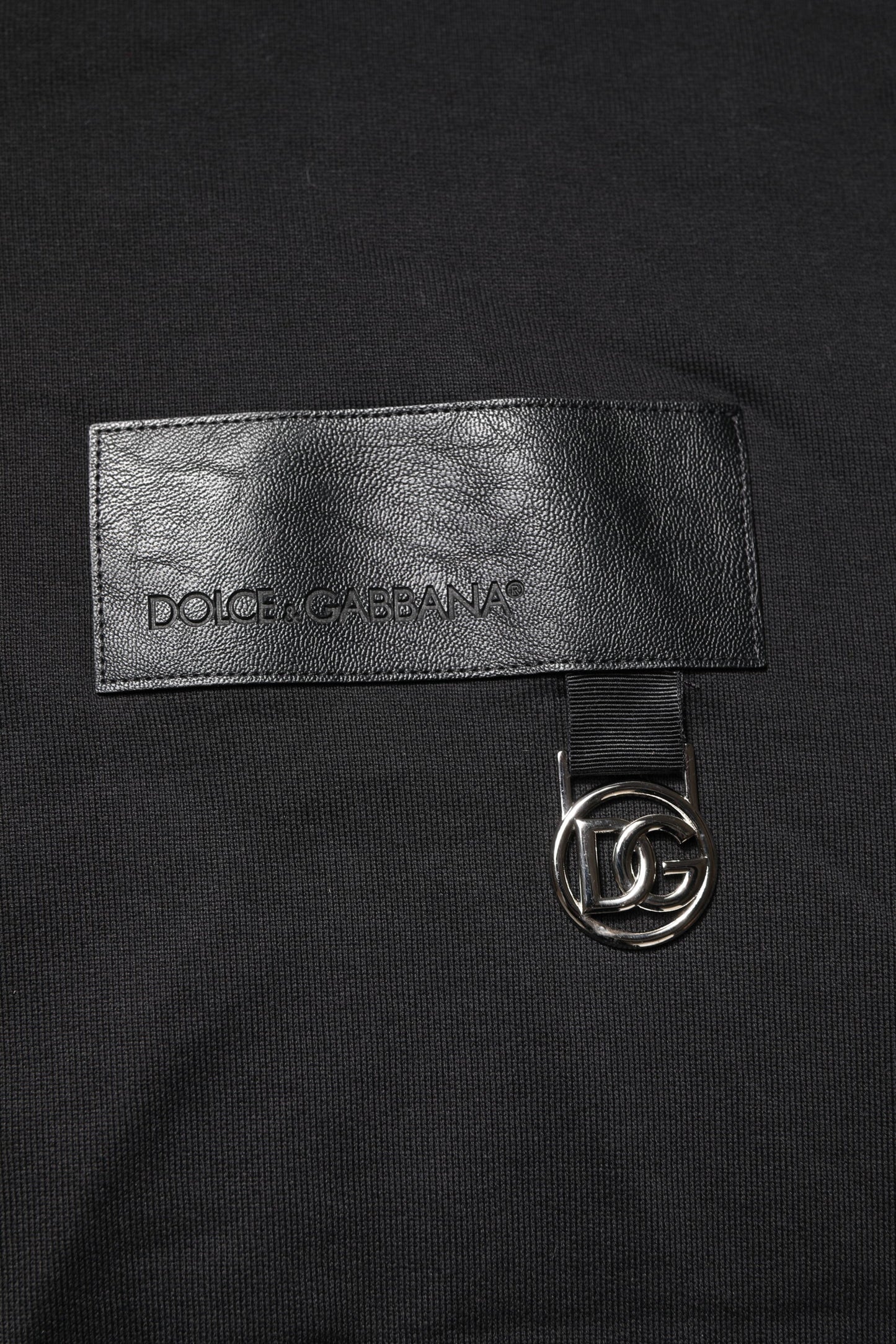 Dolce & Gabbana – Schwarzes Sweatshirt mit Rundhalsausschnitt und DG-Logo