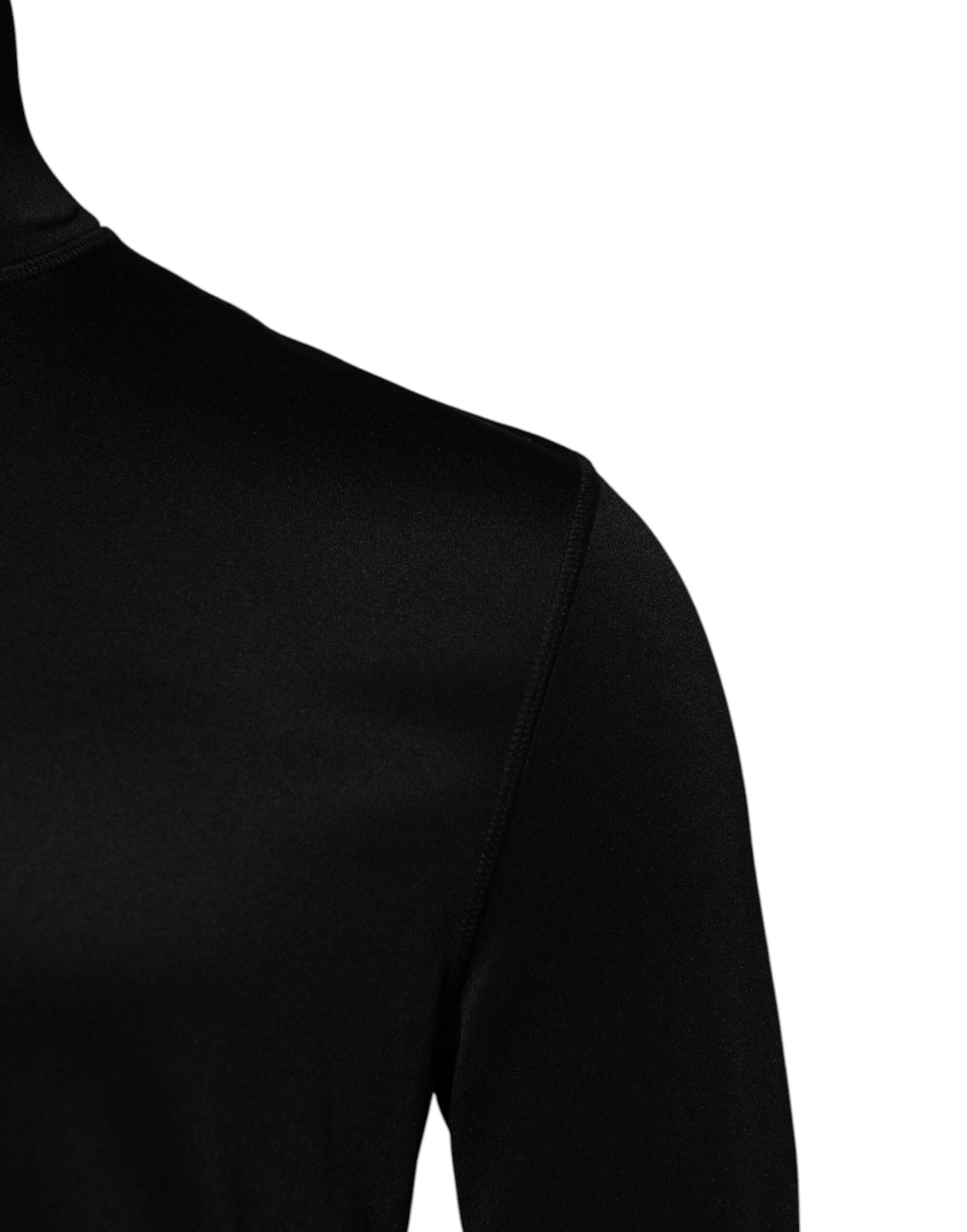 Dolce & Gabbana – Schwarzer Rollkragenpullover aus Polyester