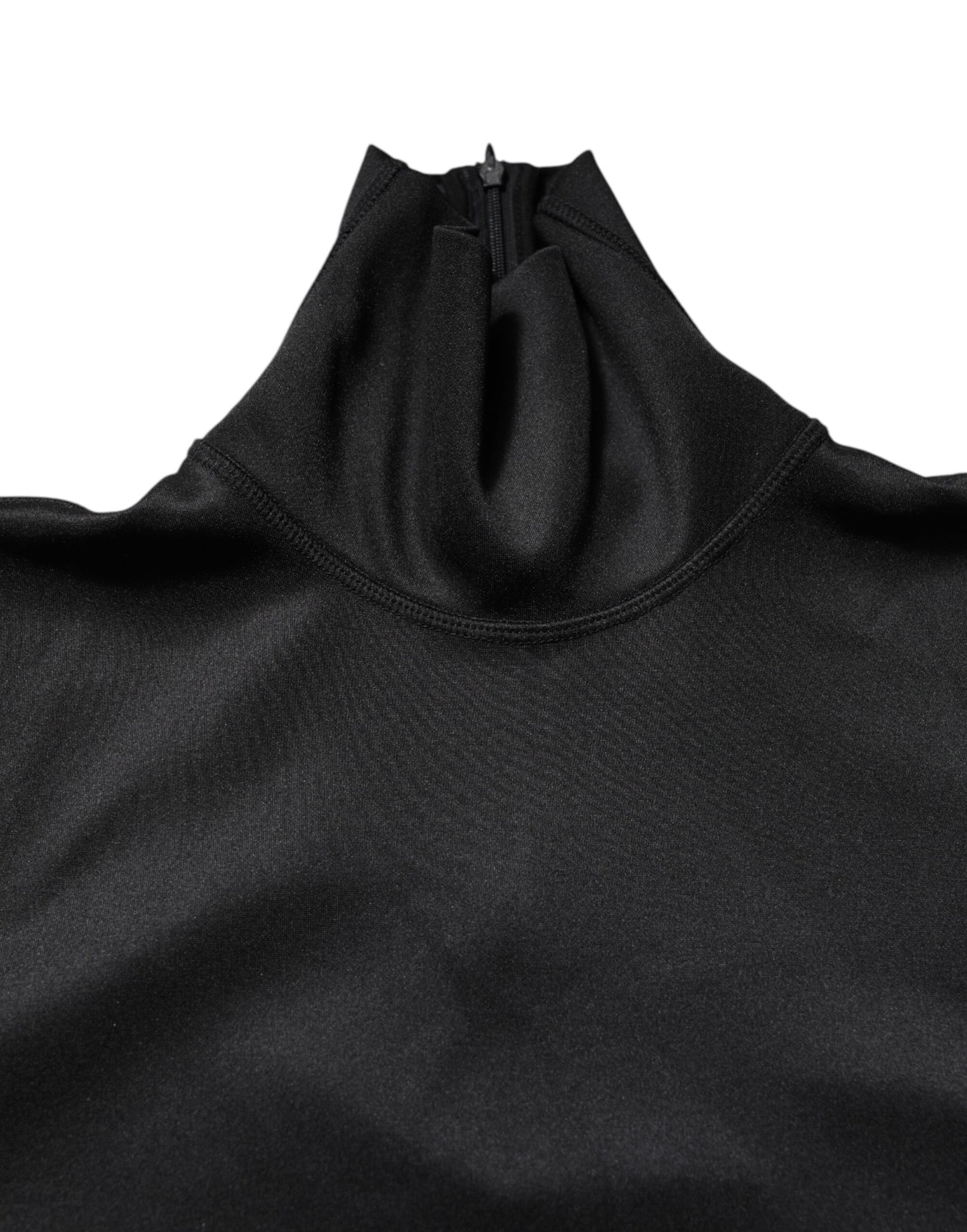 Dolce & Gabbana – Schwarzer Rollkragenpullover aus Polyester