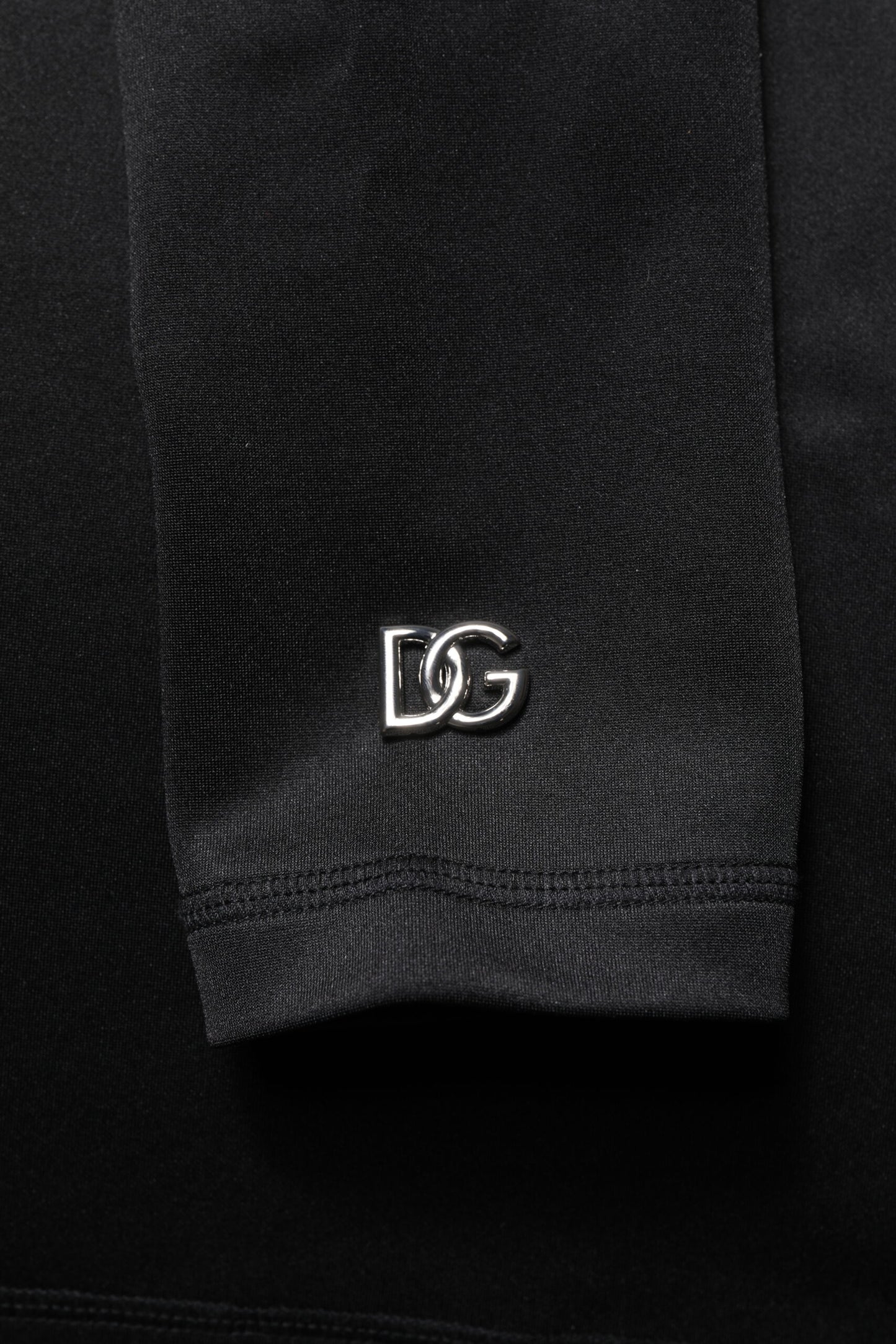 Dolce & Gabbana – Schwarzer Rollkragenpullover aus Polyester