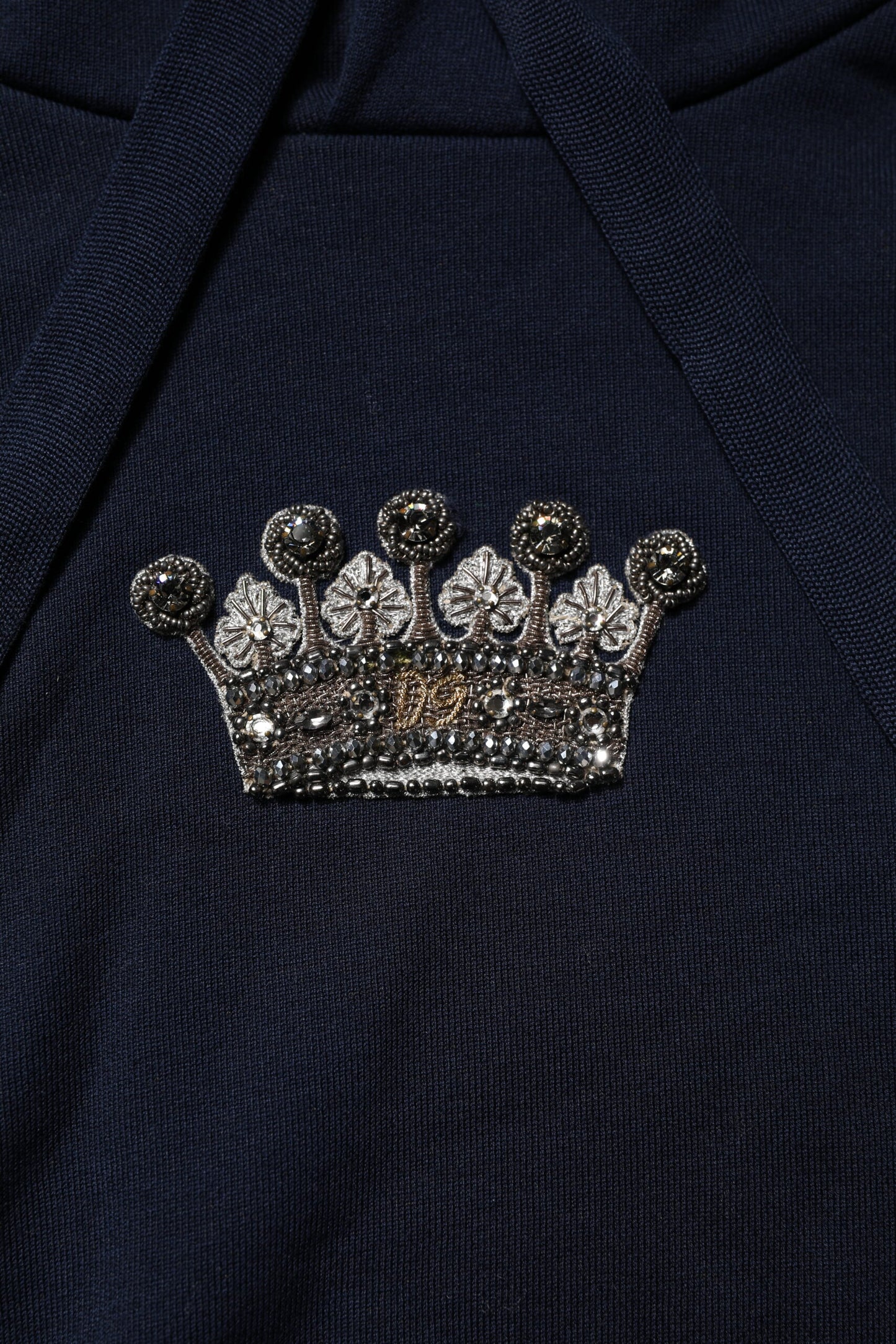 Dolce & Gabbana – Schwarzes Sweatshirt mit Kapuze aus Baumwolle mit Krone