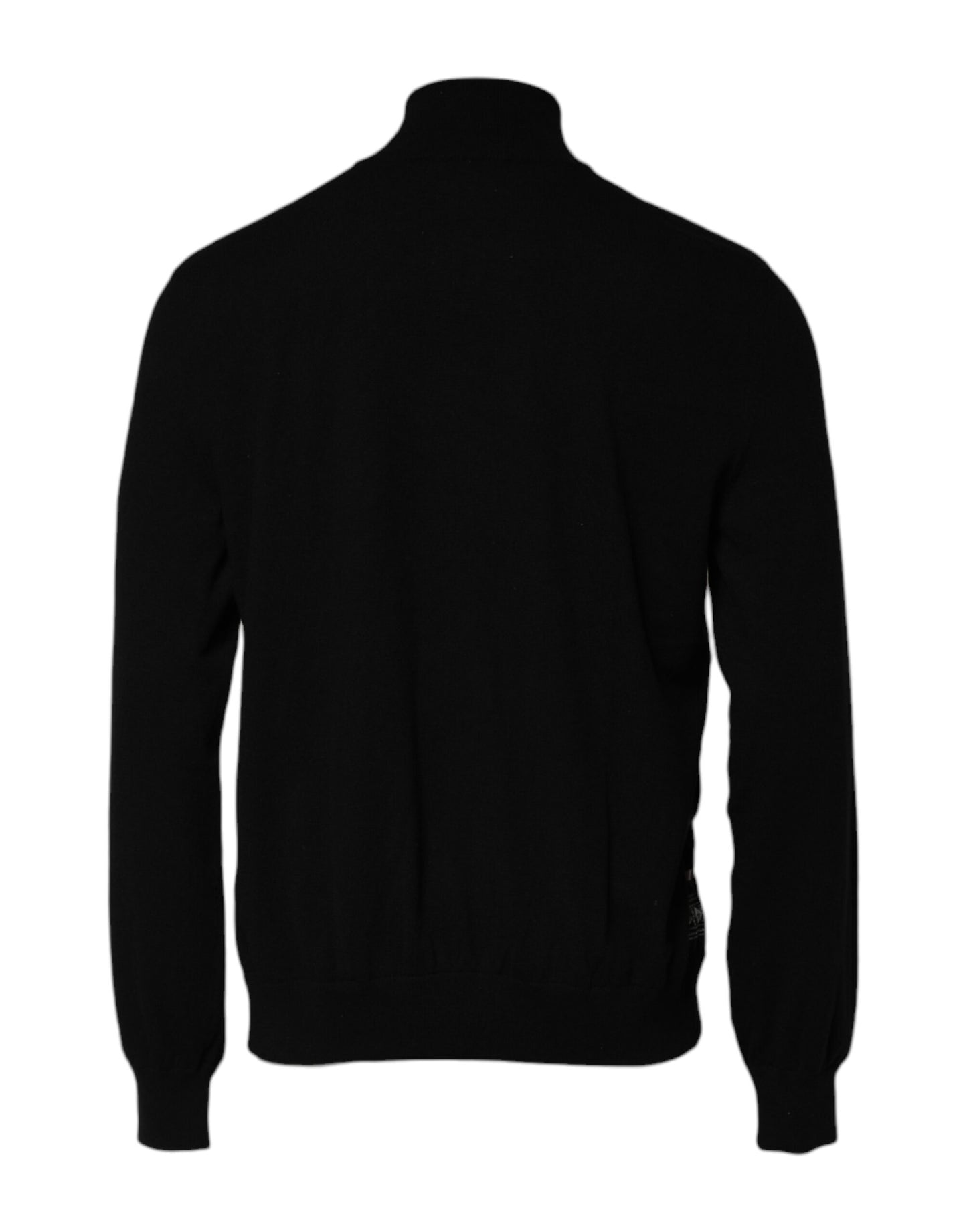 Dolce & Gabbana – Schwarz-weißer Pullover mit durchgehendem Reißverschluss und Bandana-Print