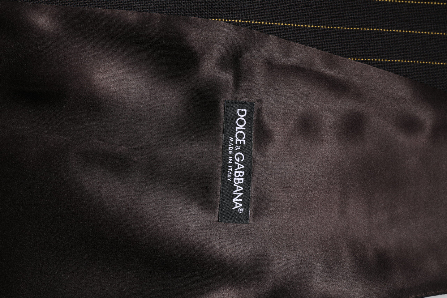 Dolce & Gabbana Schwarze Streifen Wolle Formale Herren Weste
