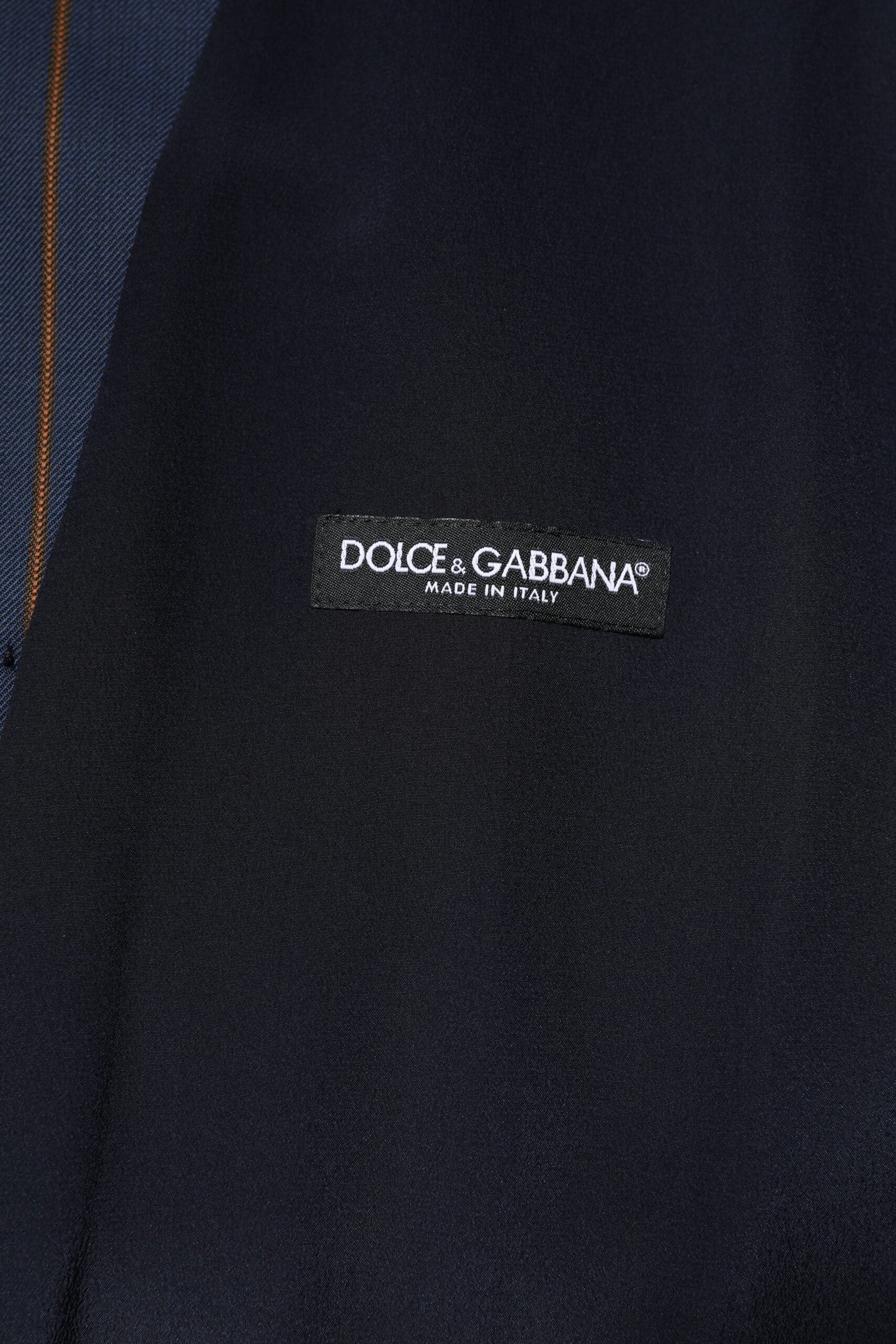 Dolce & Gabbana Blau gestreifte Weste aus Wolle für formelle Herren