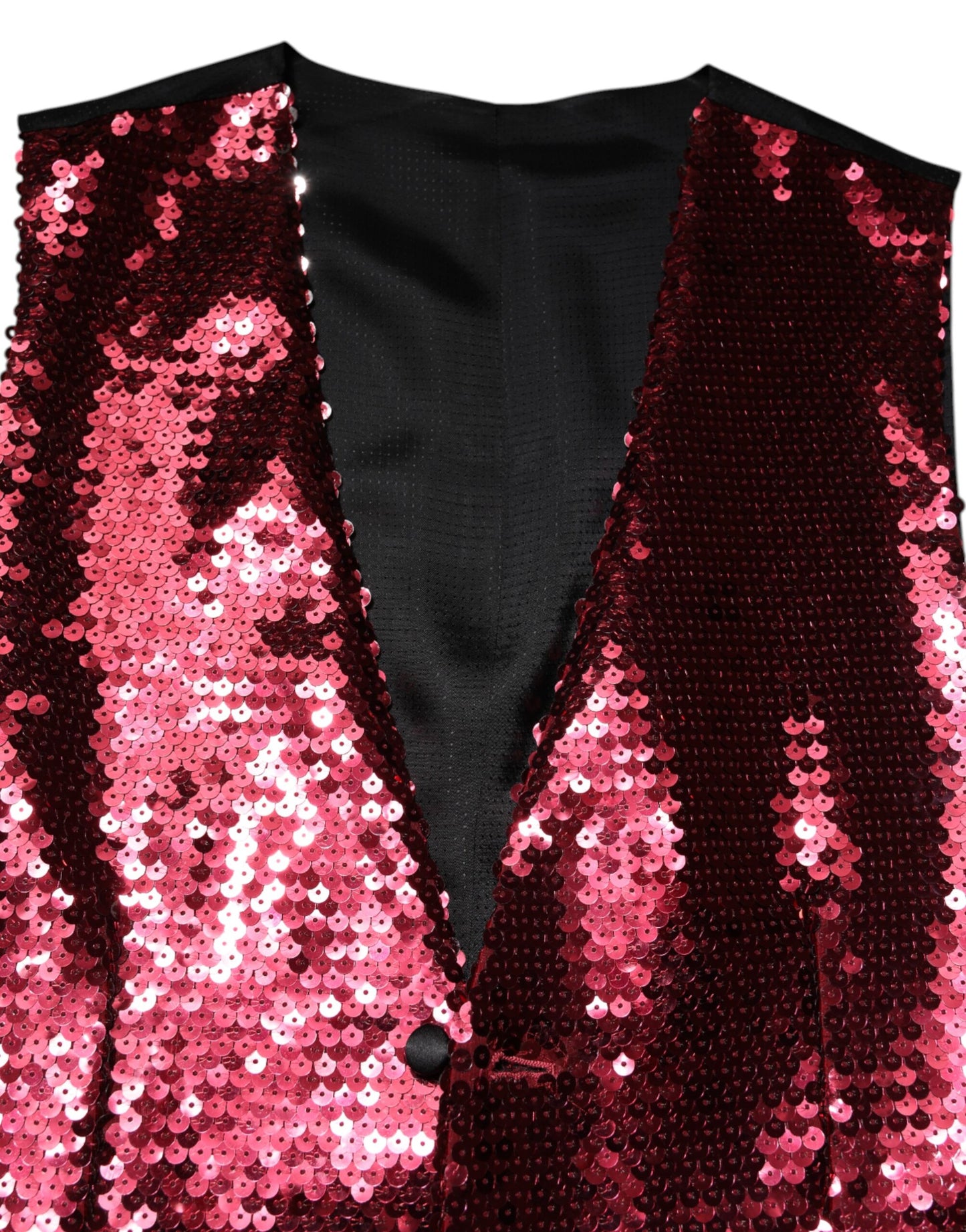 Dolce & Gabbana Rote Weste mit Pailletten für formelle Anlässe für Herren