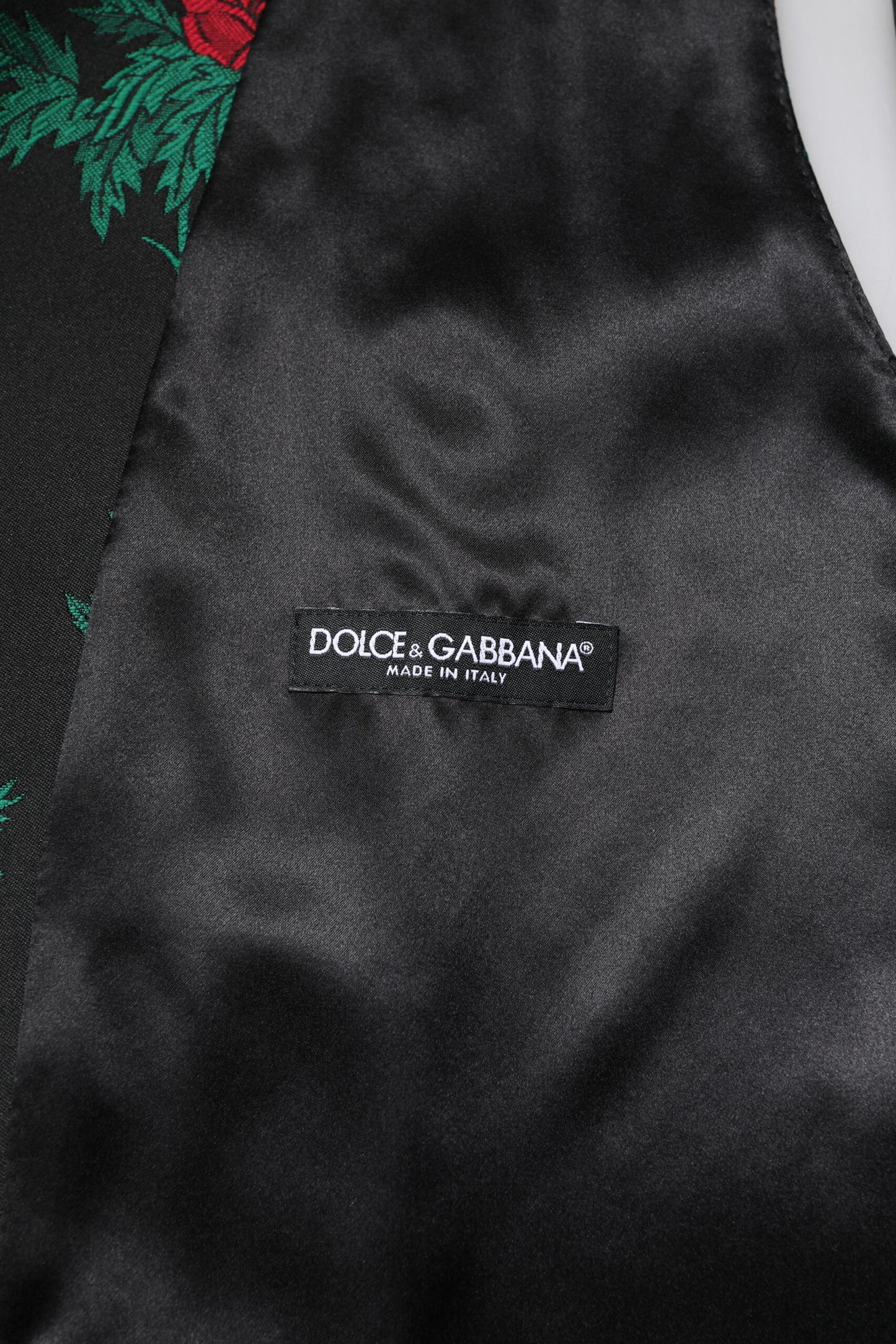 Dolce & Gabbana Rote Weste aus floralem Brokat für formelle Herren