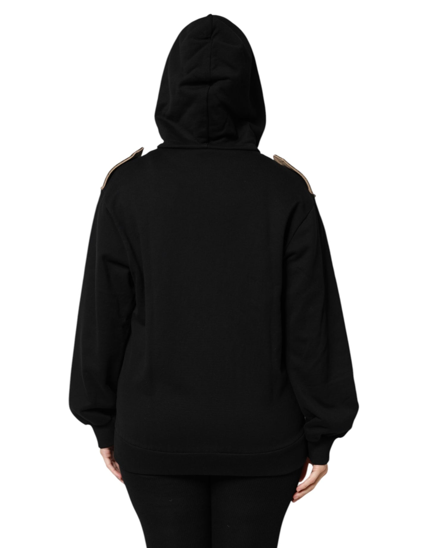 Dolce & Gabbana – Schwarze Sweatshirtjacke mit durchgehendem Reißverschluss und Kapuze