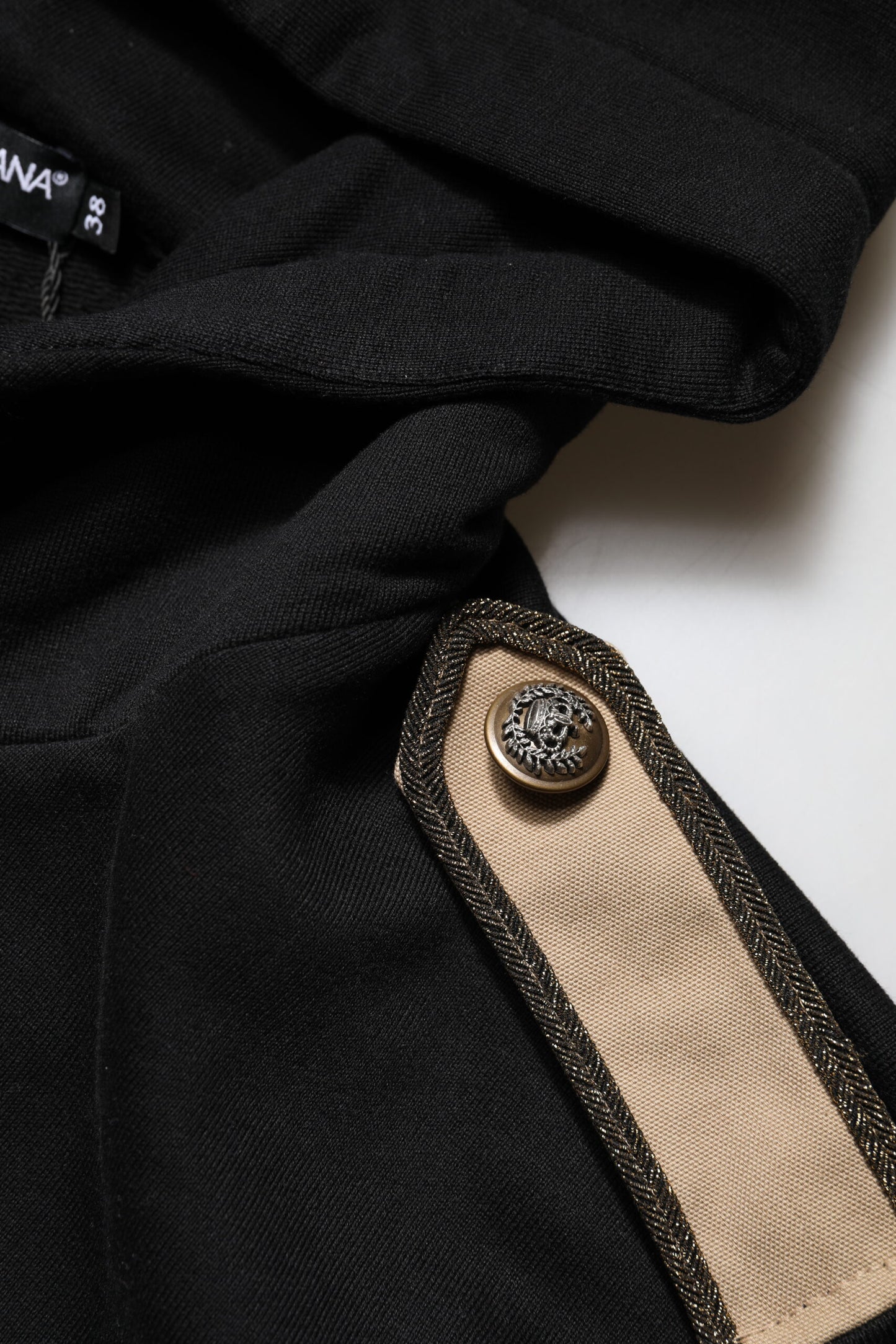 Dolce & Gabbana – Schwarze Sweatshirtjacke mit durchgehendem Reißverschluss und Kapuze