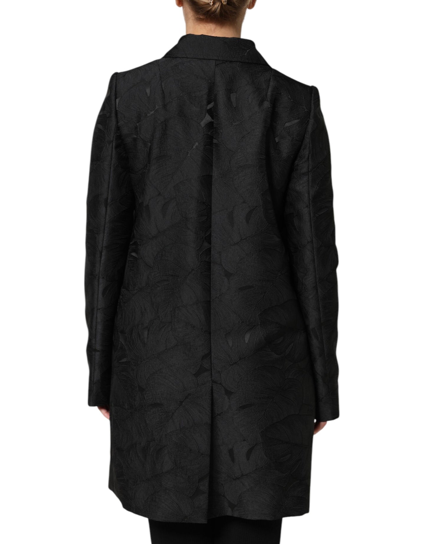 Dolce & Gabbana – Schwarze, einreihige Trenchcoat-Jacke