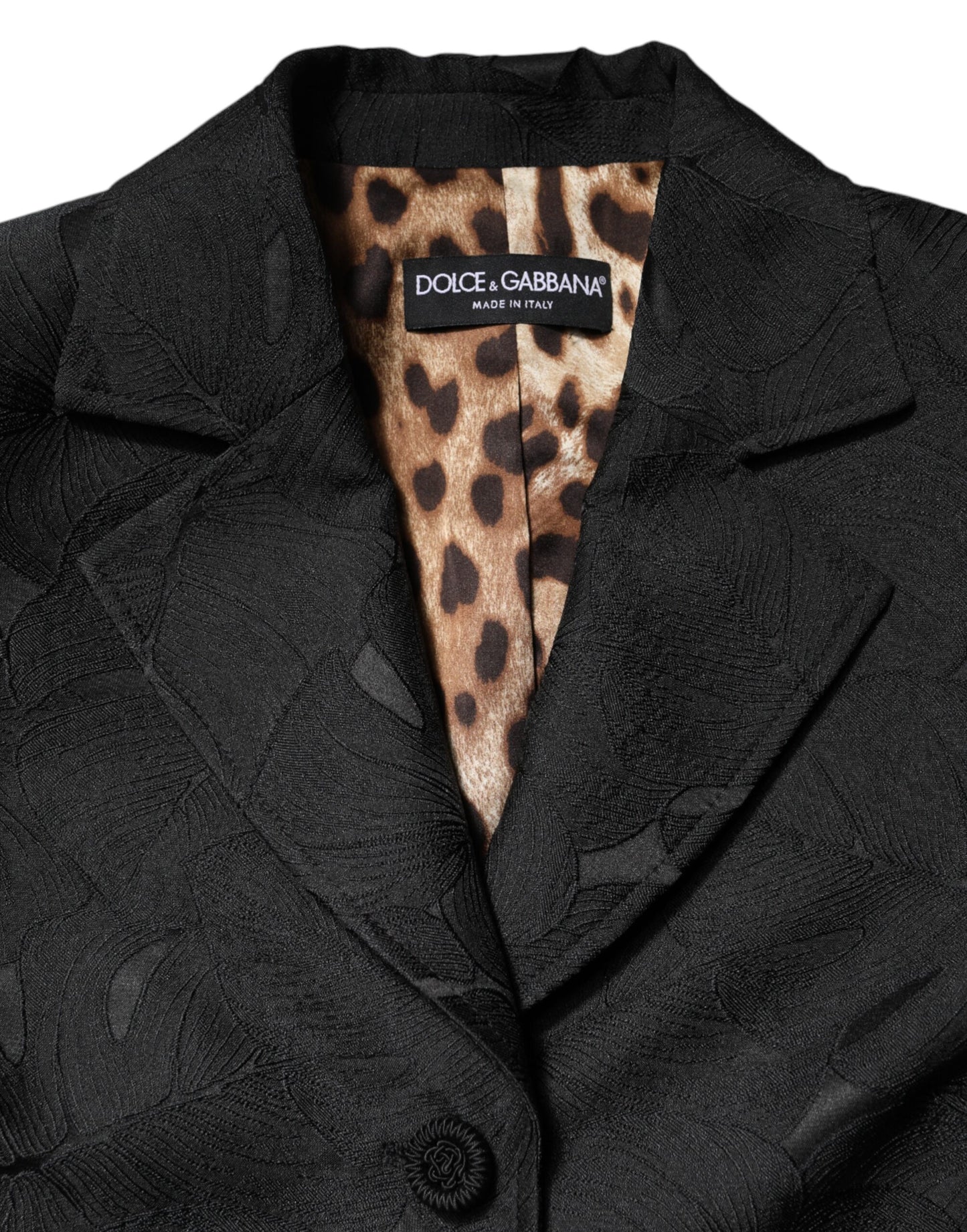 Dolce & Gabbana – Schwarze, einreihige Trenchcoat-Jacke